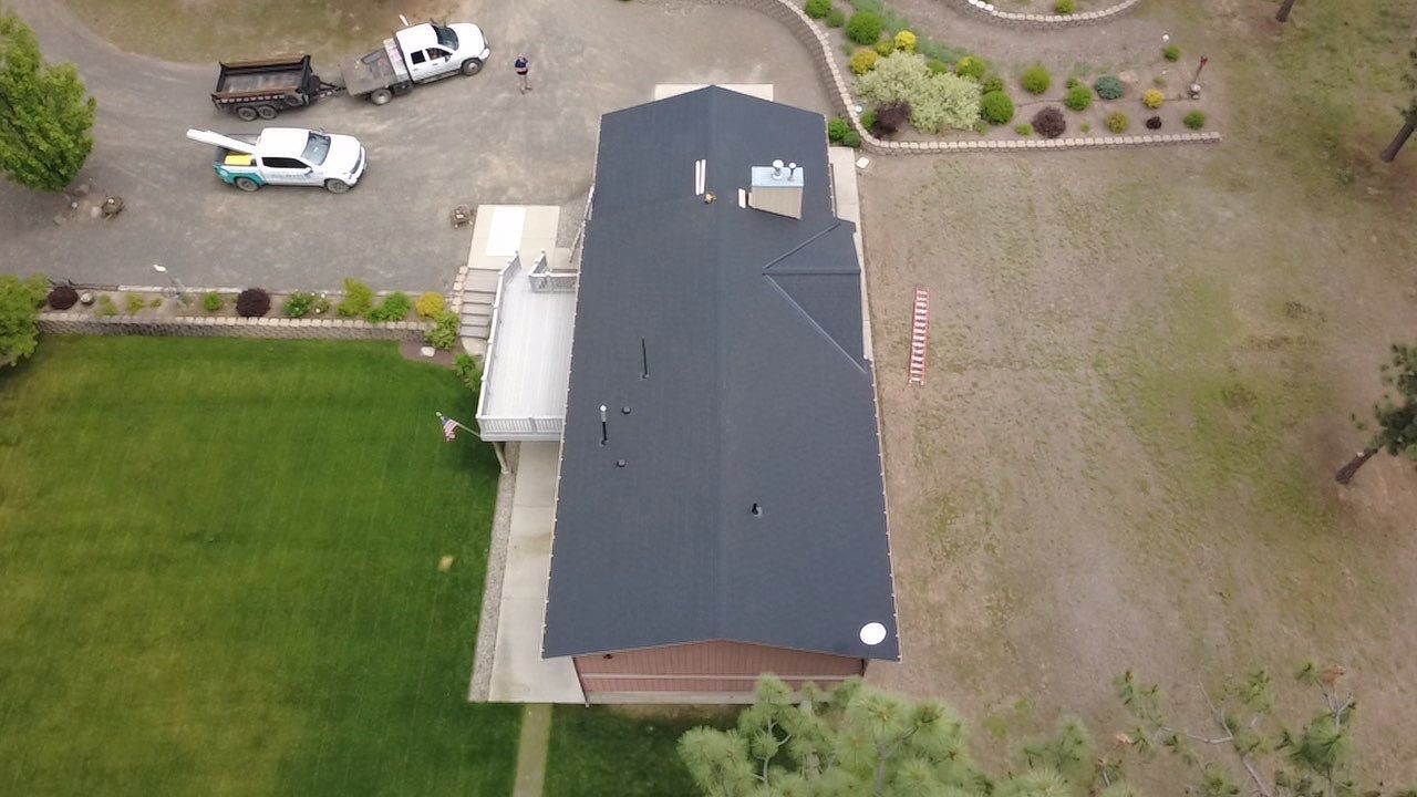 CertainTeed Landmark Pro Roof Replacement and Chimney Repair W Jacobs Rd Spokane, WA 99224  The Alpine Premium System - Certainteed Landmark® PRO Shingle - Cinder Black by Alpine Roofing