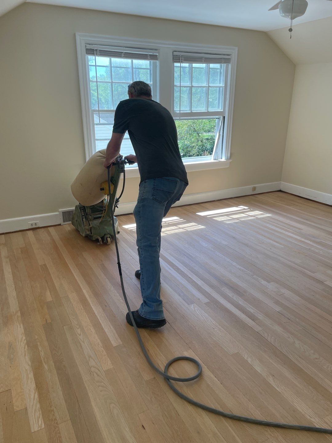 Severly worn floors, restored by Accent Custom Floors