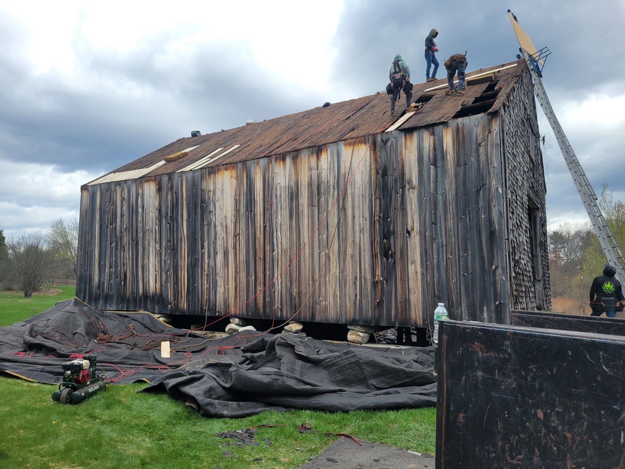 Barn in Derry, NH — this one came with some serious challenges. by Tall pine roofing