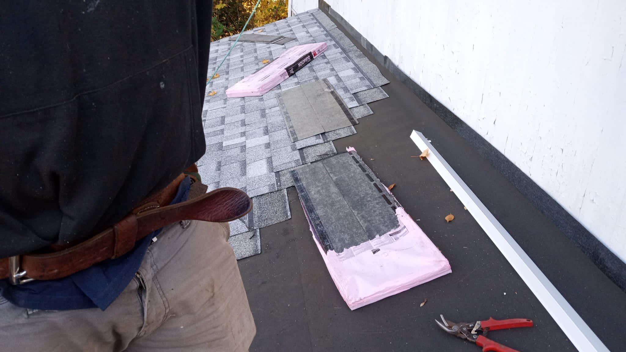 Residential Roofing Installation using Owens Corning TruDefinition Sierra Gray by A Plus Exterior