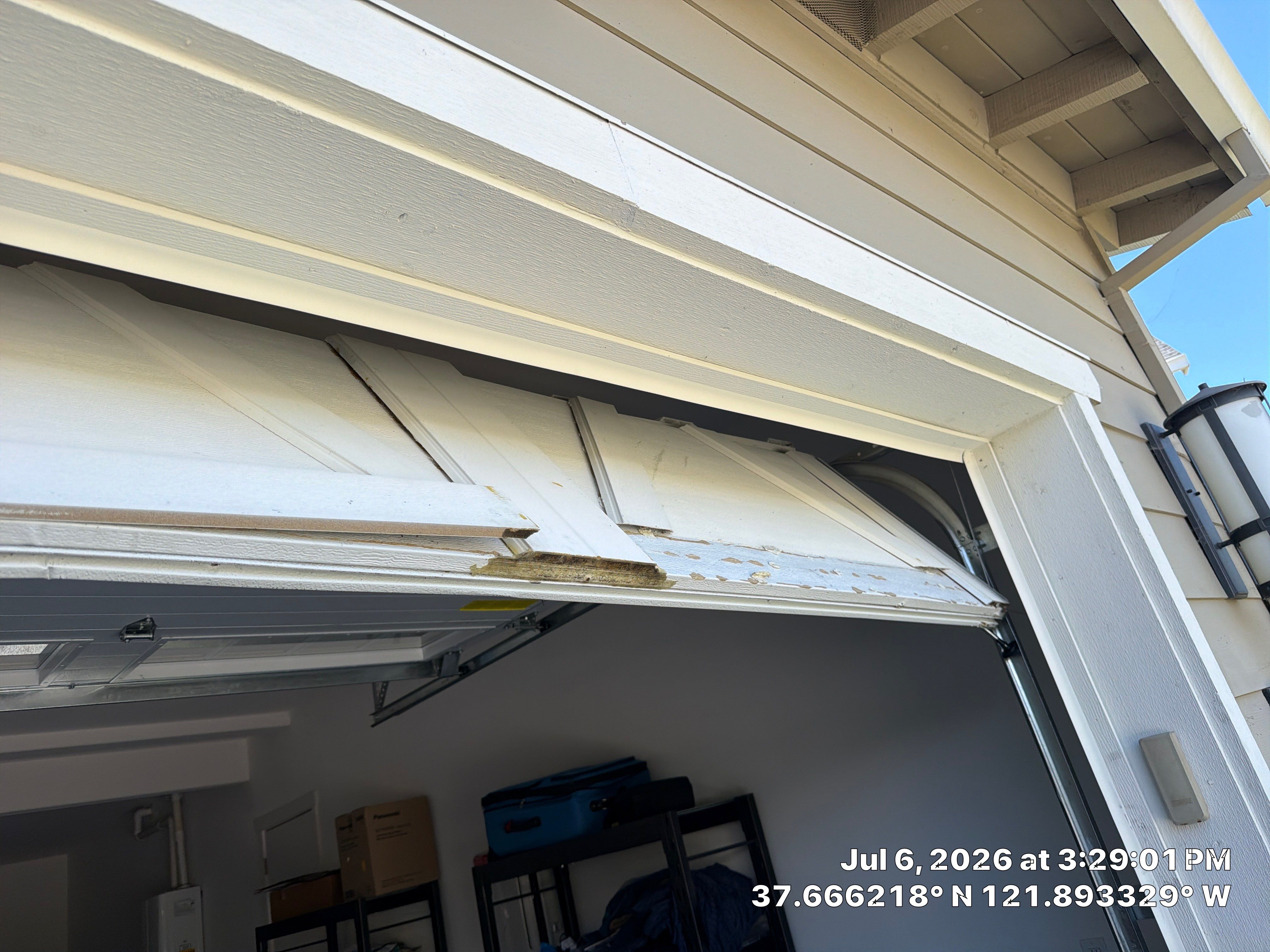 White Carriage-Style Garage Door Installation with Decorative Windows in Pleasanton by Valiant Garage Door