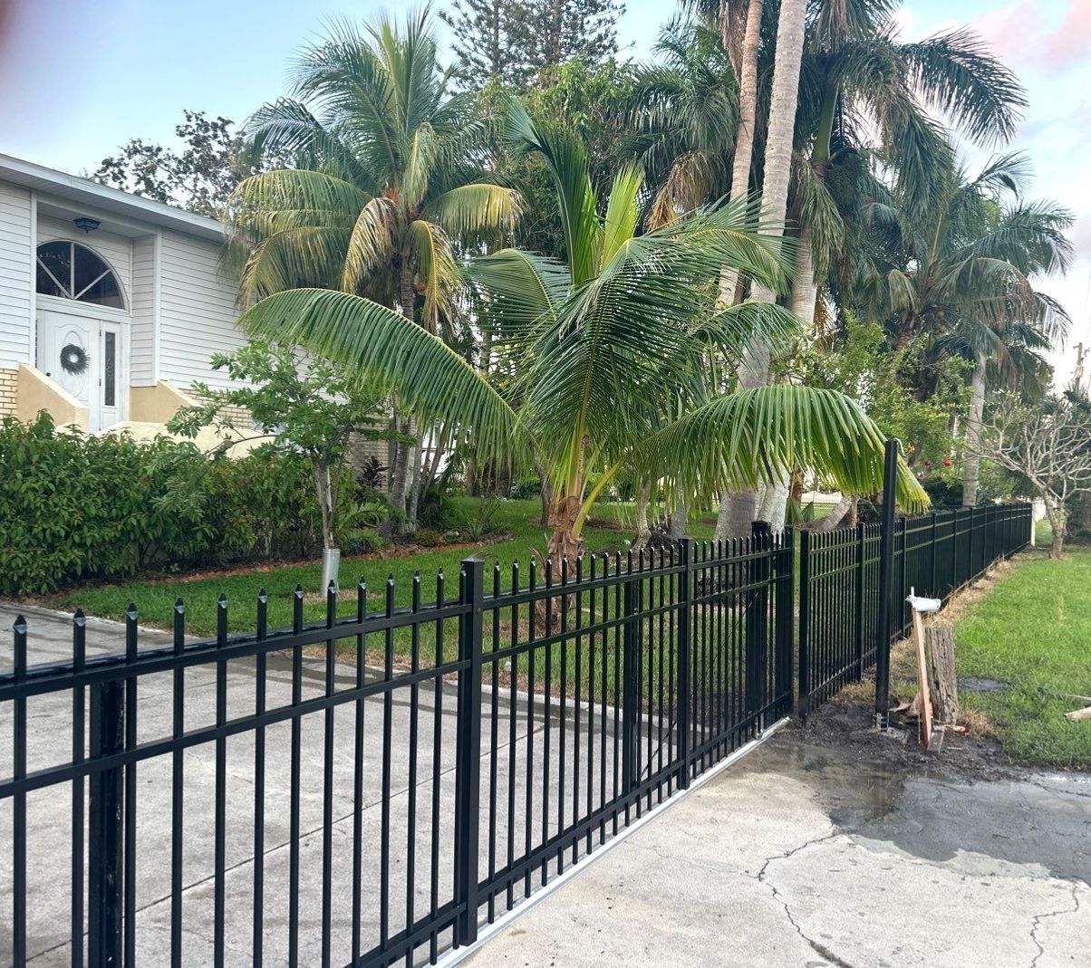 Aluminum Fence Installation using 3 Rail Aluminum Fence by Asap fence and gates, LLC