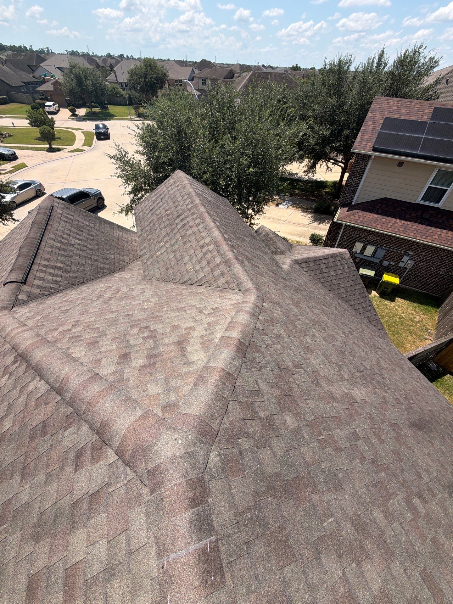 Asphalt Shingle Roof Inspection and Damage Assessment in Houston by Good Vibes Roofing