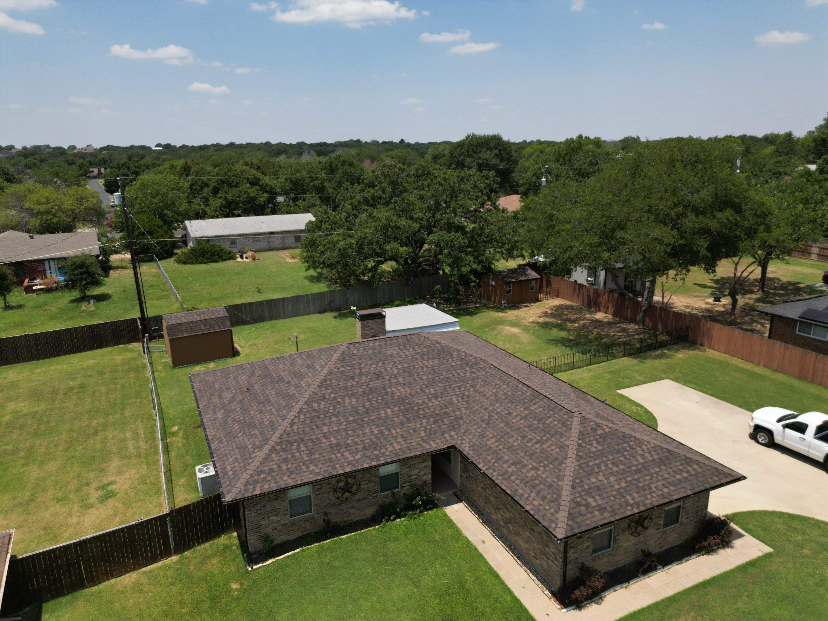 Final Roof Drone Shots by First Out Roofing 