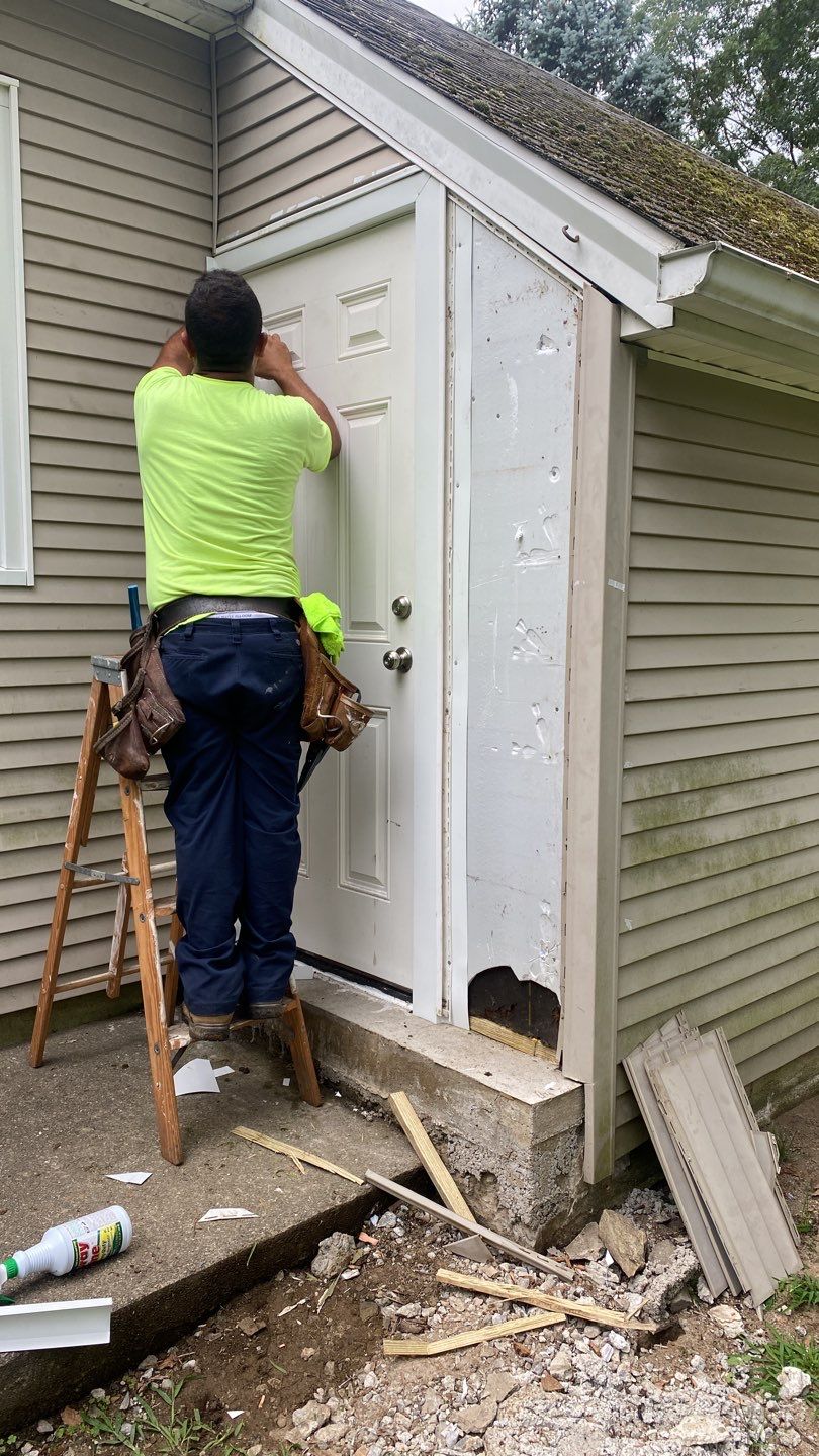 Door Installation using Thermatru replacement door by A Plus Exterior