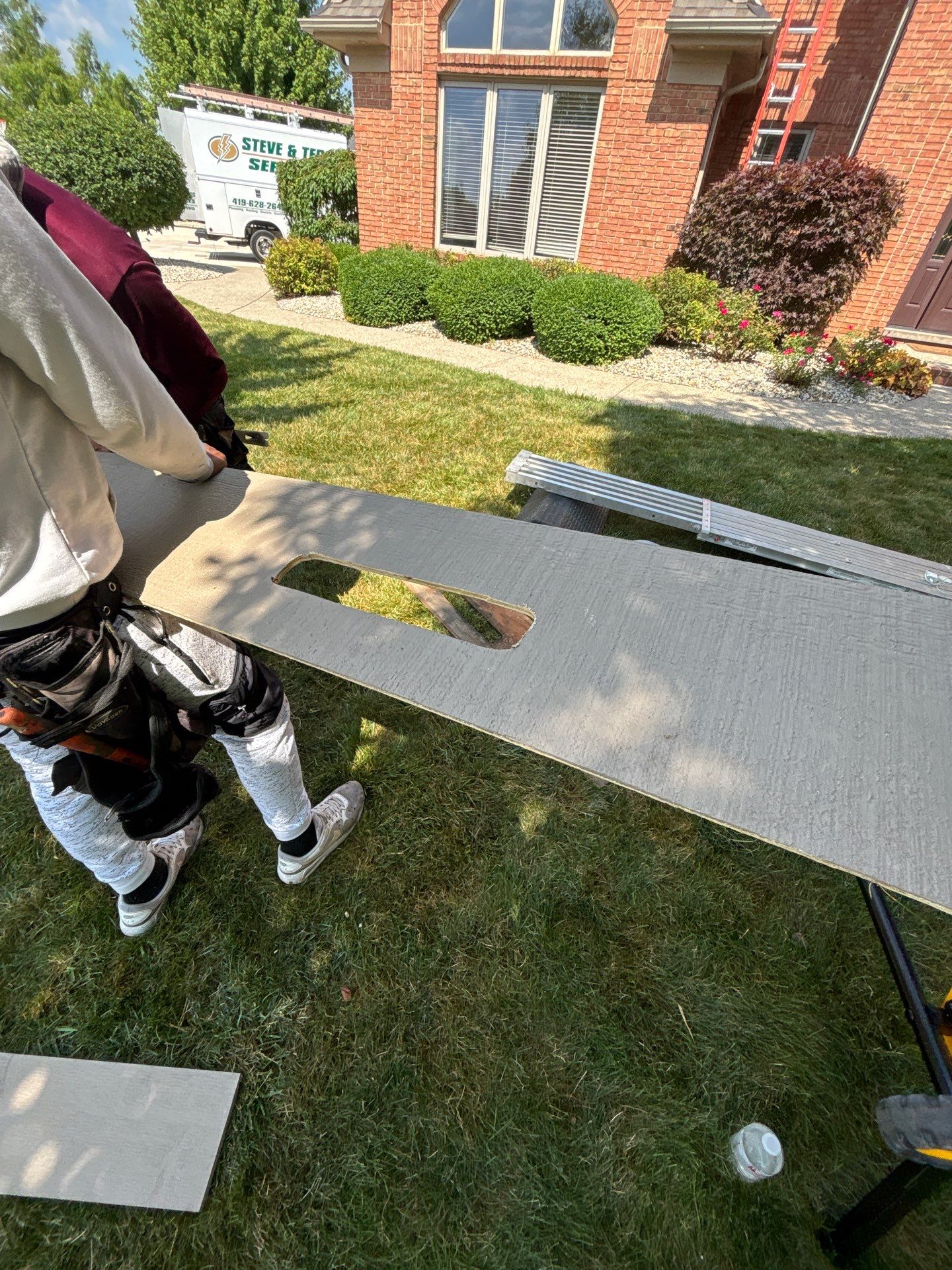 Residential soffit/fascia repair  by Nitro Roofing and Construction