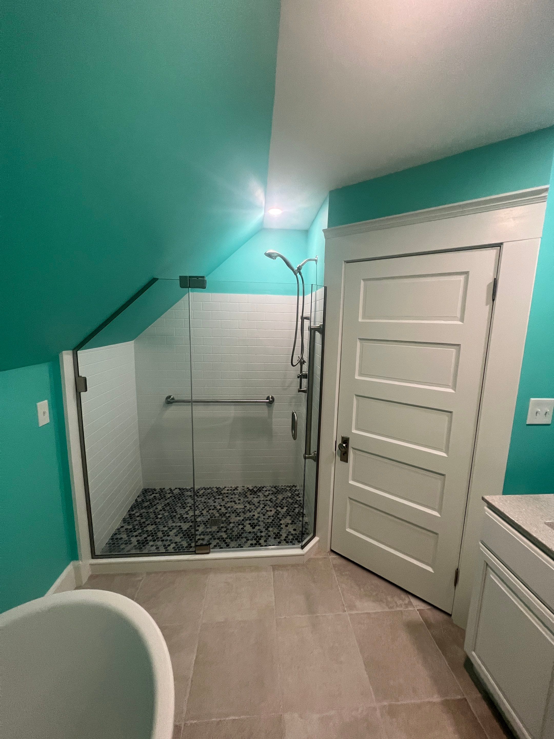 Bathroom Remodel w/ Swanstone Shower Walls & Slipper Tub by Chagnon Building & Remodeling LLC