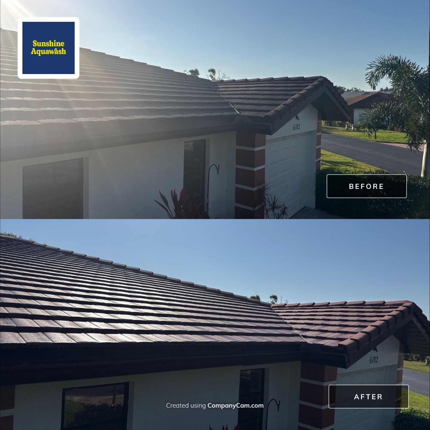 Tile Roof Cleaning – Vivenda at Bradenton I (5-Star Review & Plant Protection) by Sunshine AquaWash