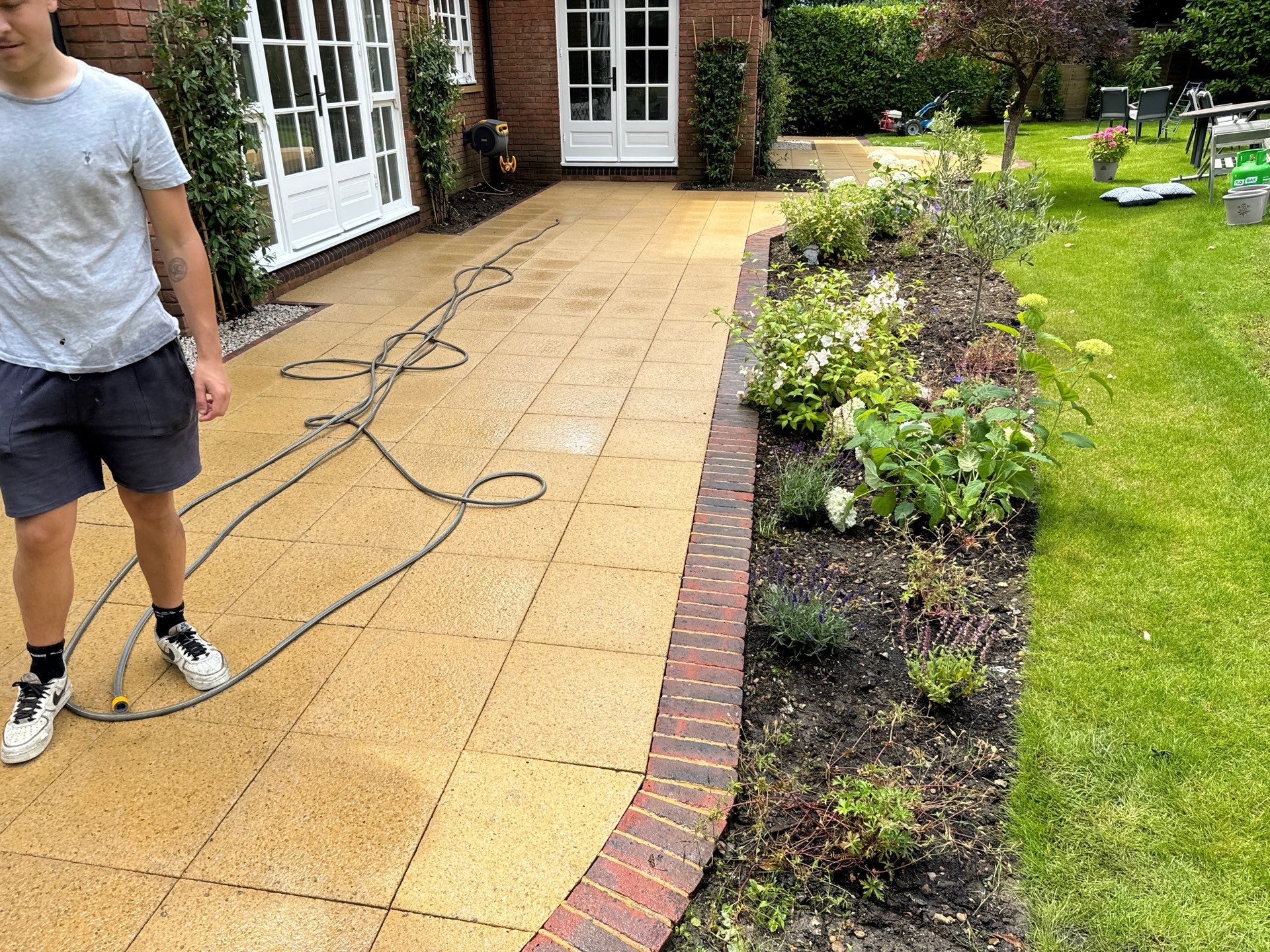 Exterior Clean - Roof - Patio using Honda 15lpm Low Pressure Washing Machine by Ges Exterior Cleaning ltd
