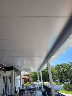 Poolside Colorbeam Patio Cover in Gulf Breeze