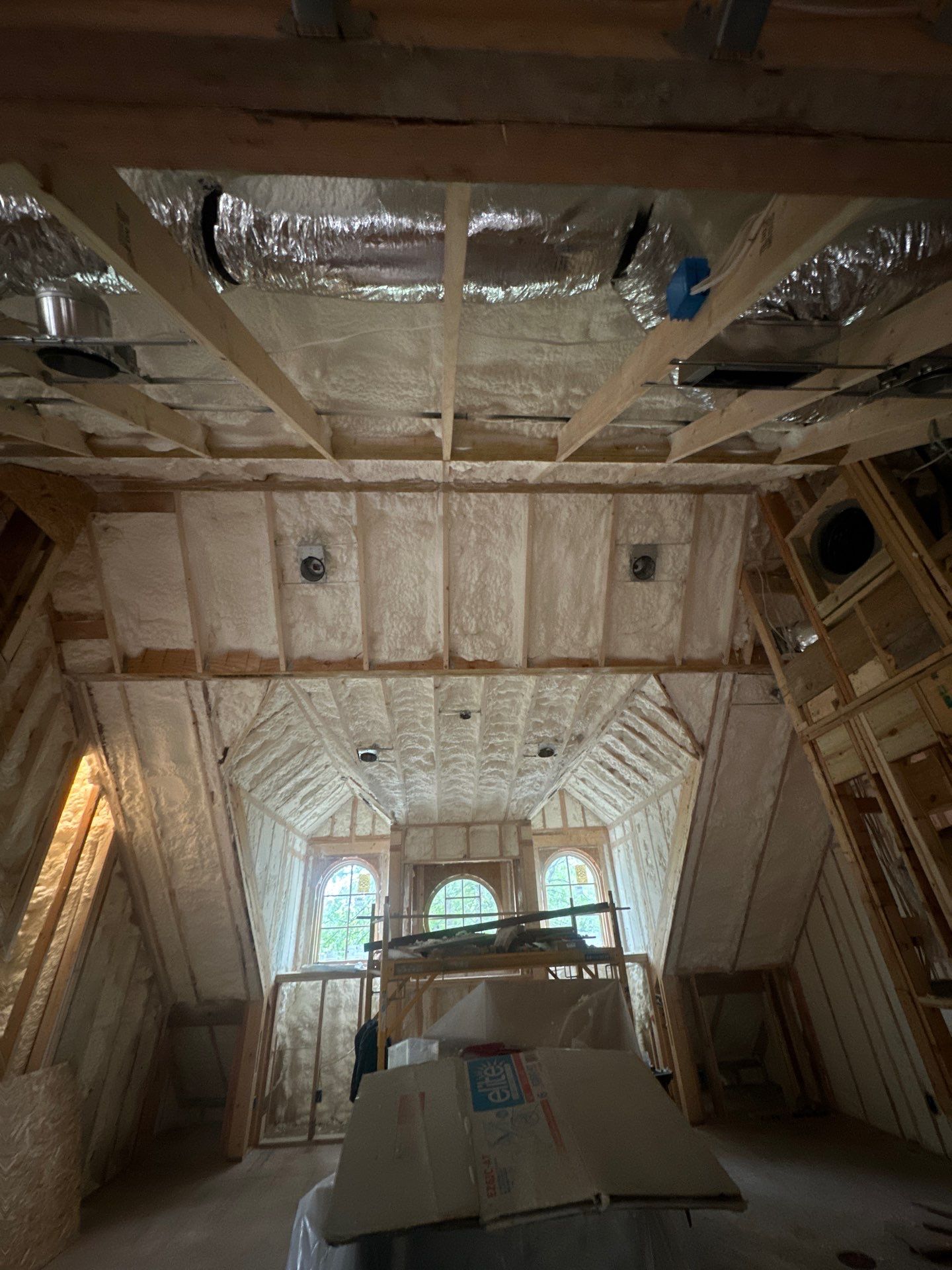 We spray foamed this beautiful and very unique custom home in Dallas by Apex Insulation Solutions