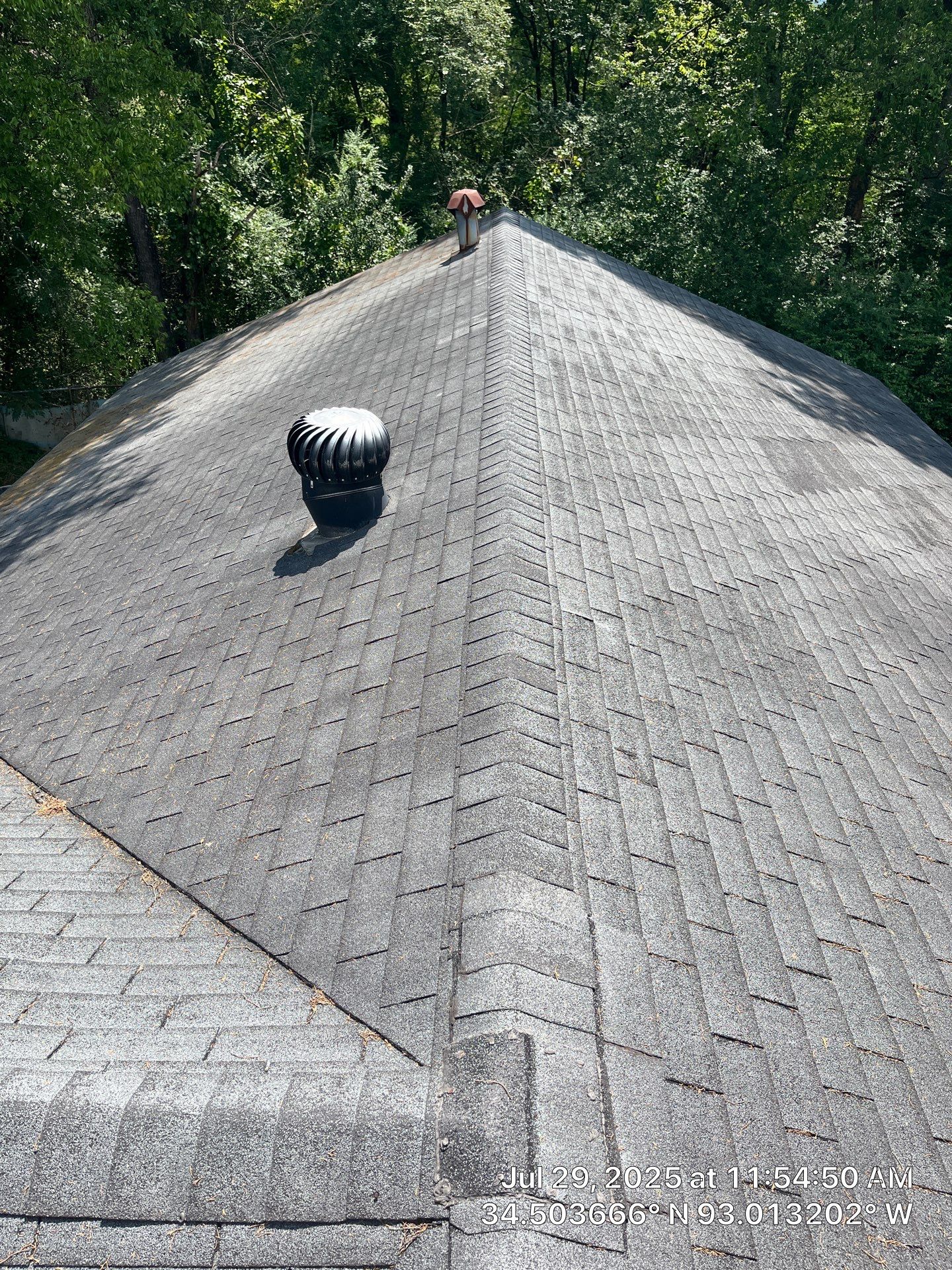 GAF Timberline HDZ Roof Replacement on Brick Home in Hot Springs by Temple Roofing and Exteriors