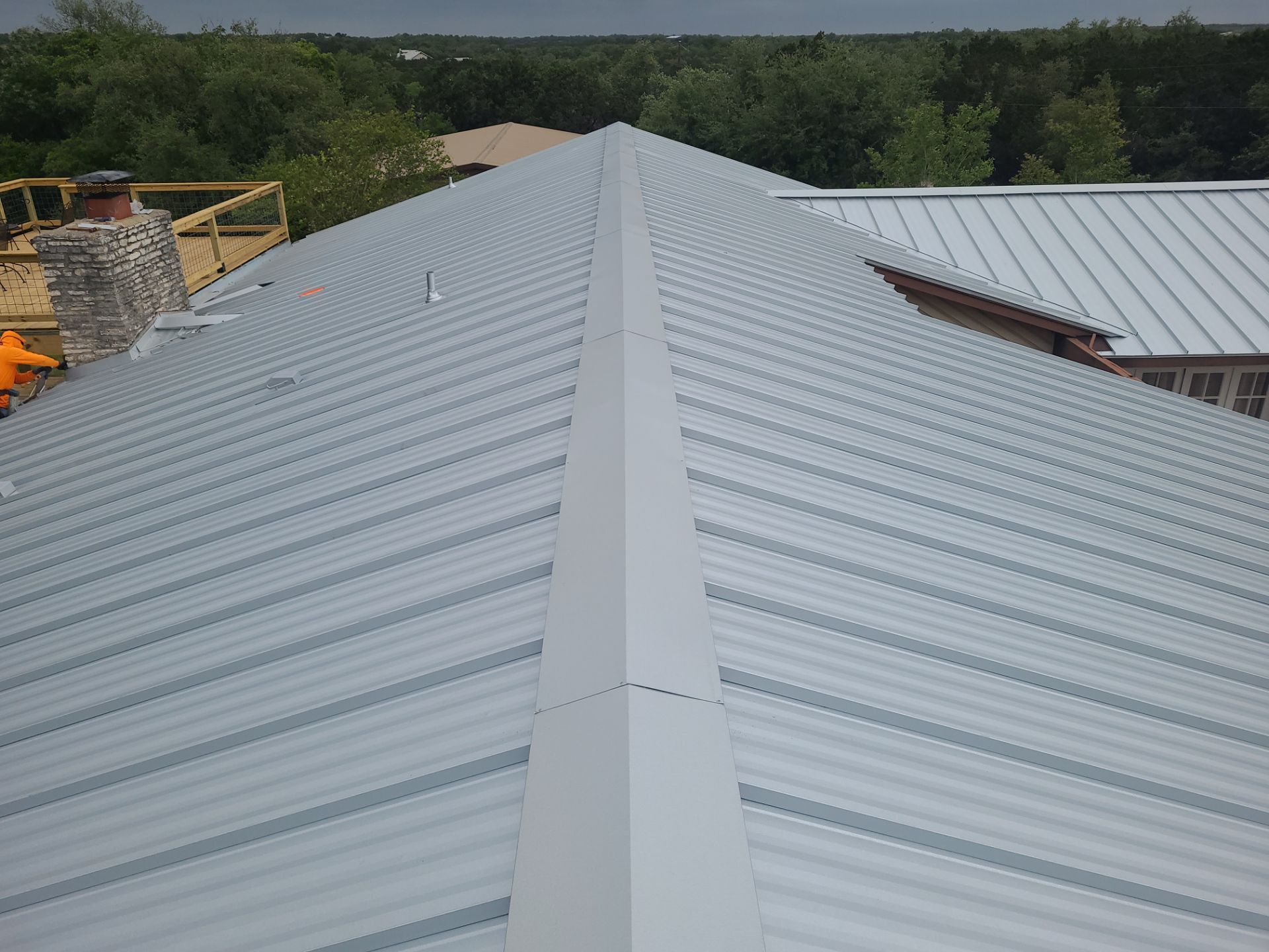 Galvalume Standing Seam offers a 45-year finish warranty! by Oakwood Roofing and Construction, LLC