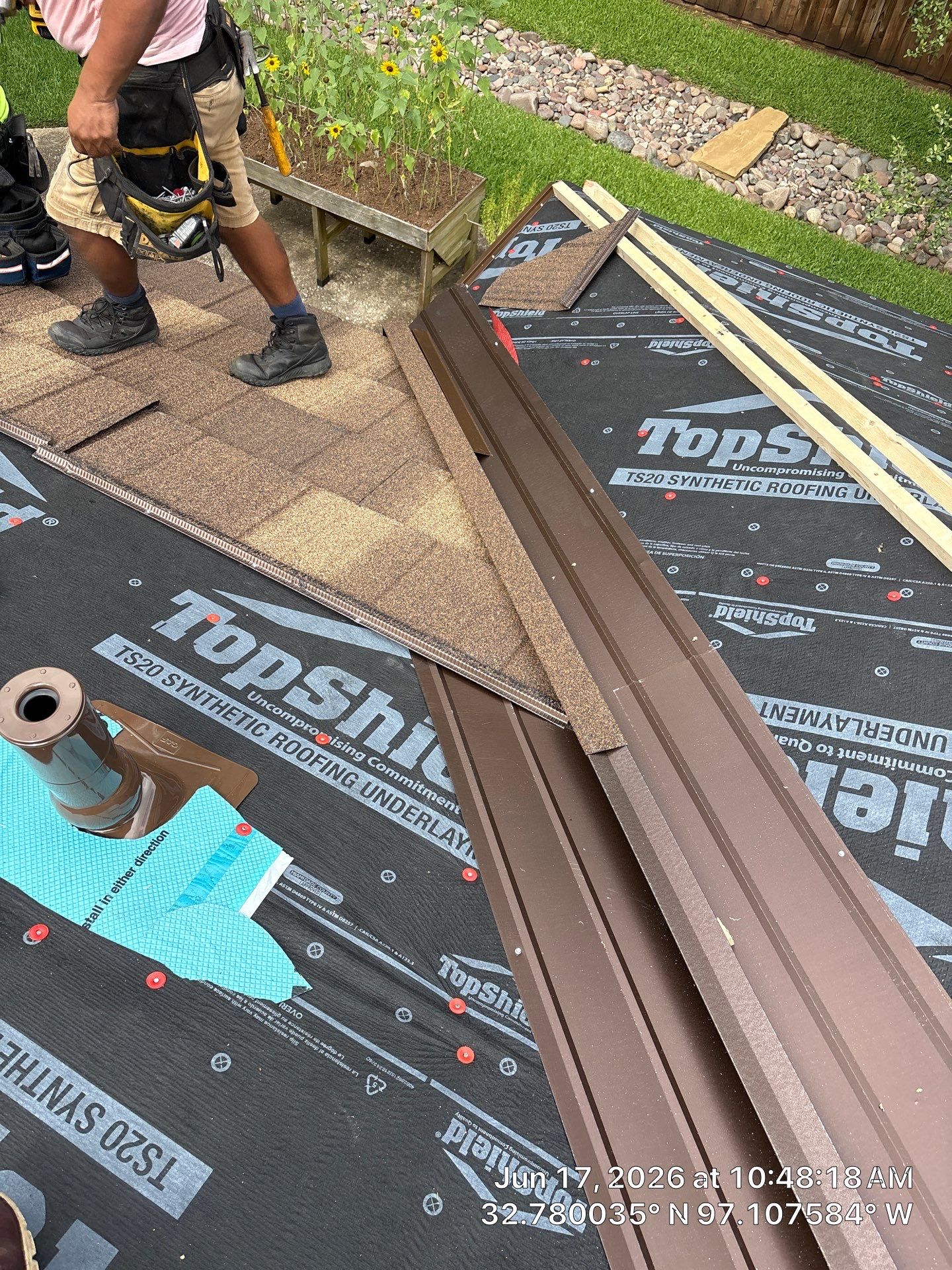 Decra Shake XD Install and Full General Contracting project in one of Arlington's beautiful communities by First United Roofing & Construction