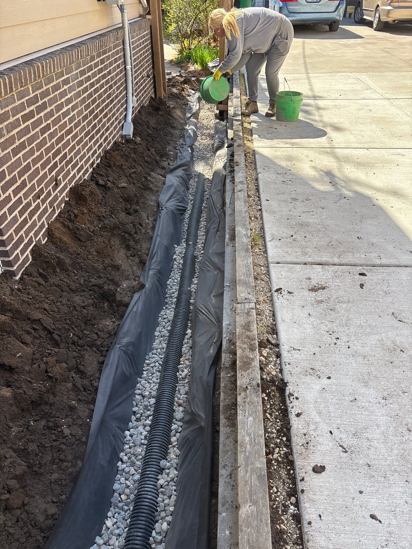 Foundation Drainage Board & French Drain in Southwest Minneapolis by Waterproofing Northeast