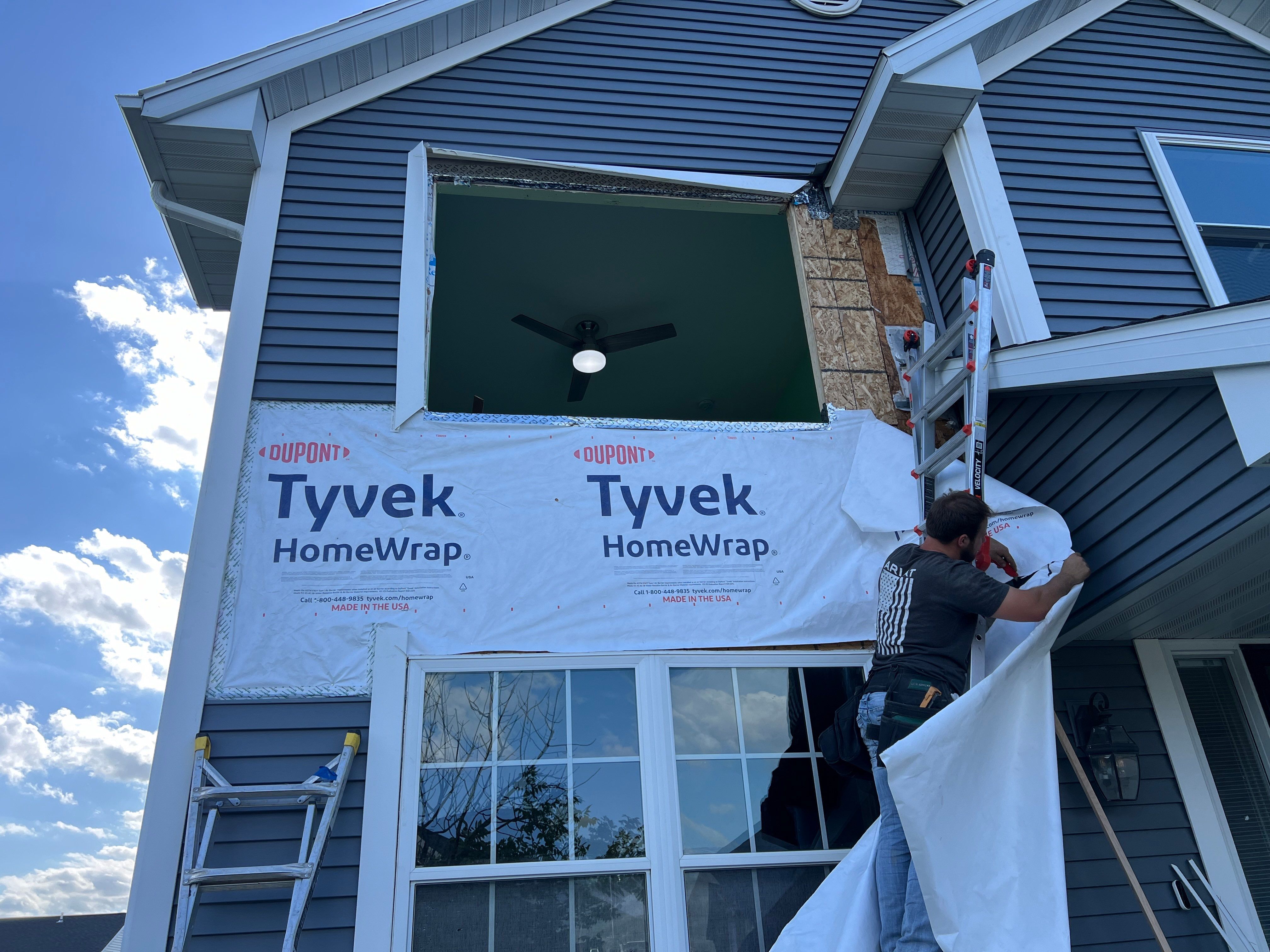 Window and siding replacment using Pella 250 series vinyl window by United Windows and Siding LLC
