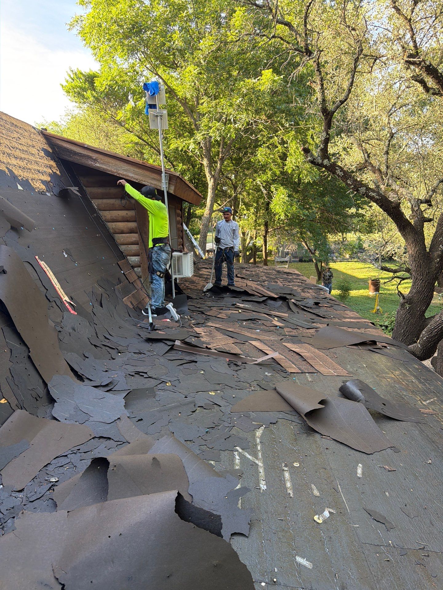Fort Worth Log Home Roof Replacement and Gutter System Service by Performance 1 Roofing