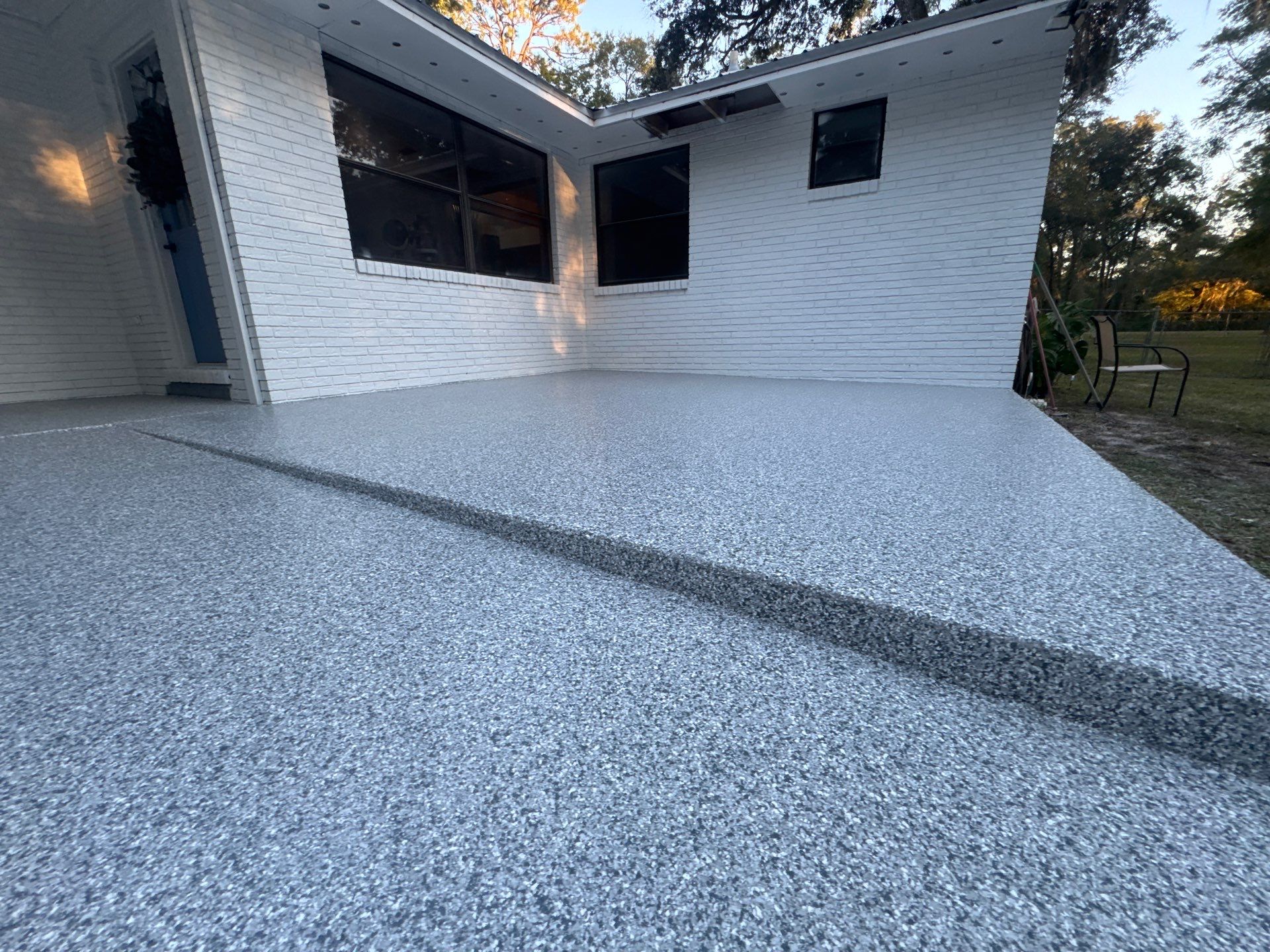 Carport in High Springs, FL in Slate Stone by Cross Creek Concrete Coatings