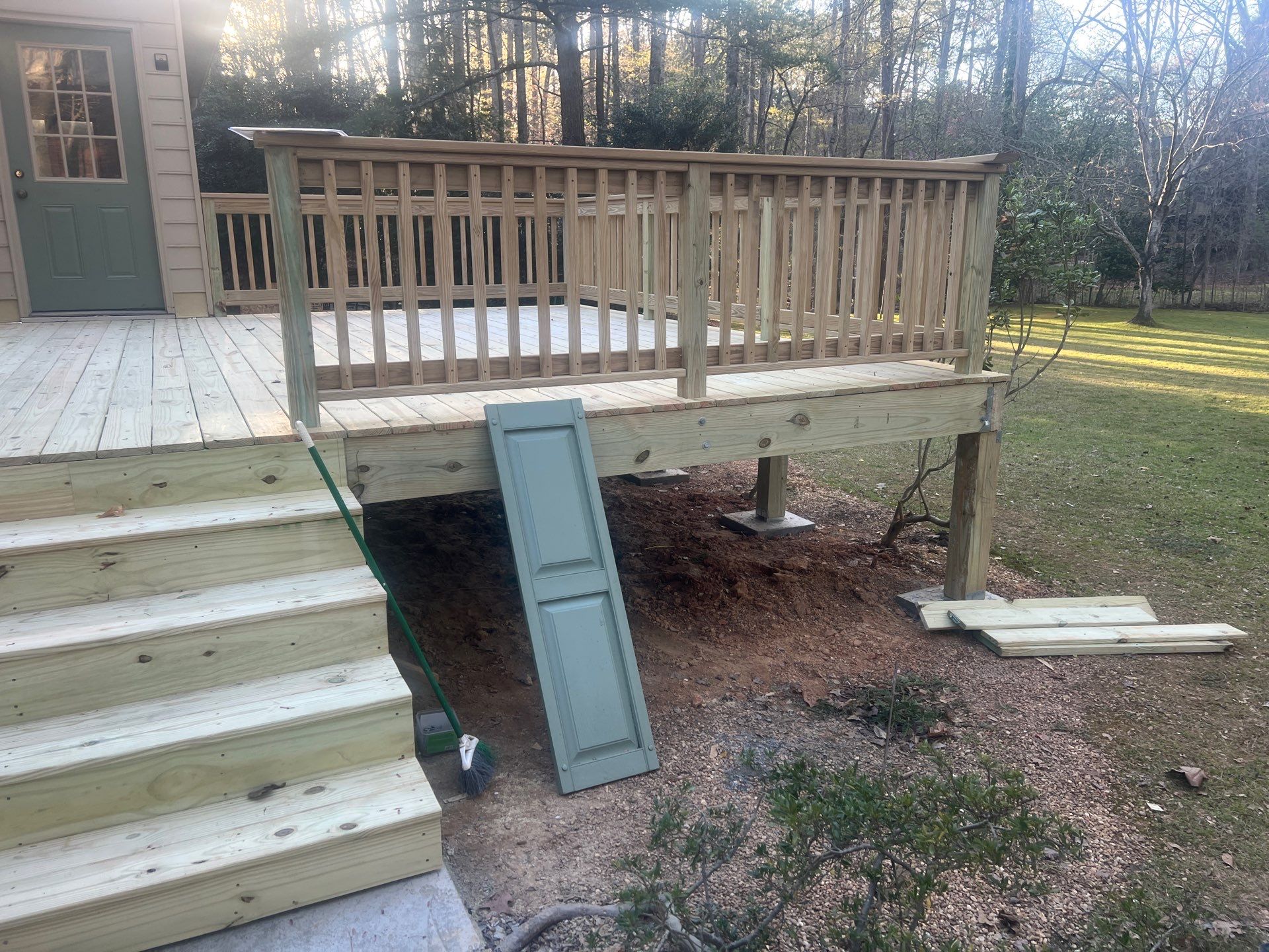 Deck Installation using Pressure Treated Pine in Peachtree Corners, GA by Nelson Exteriors 