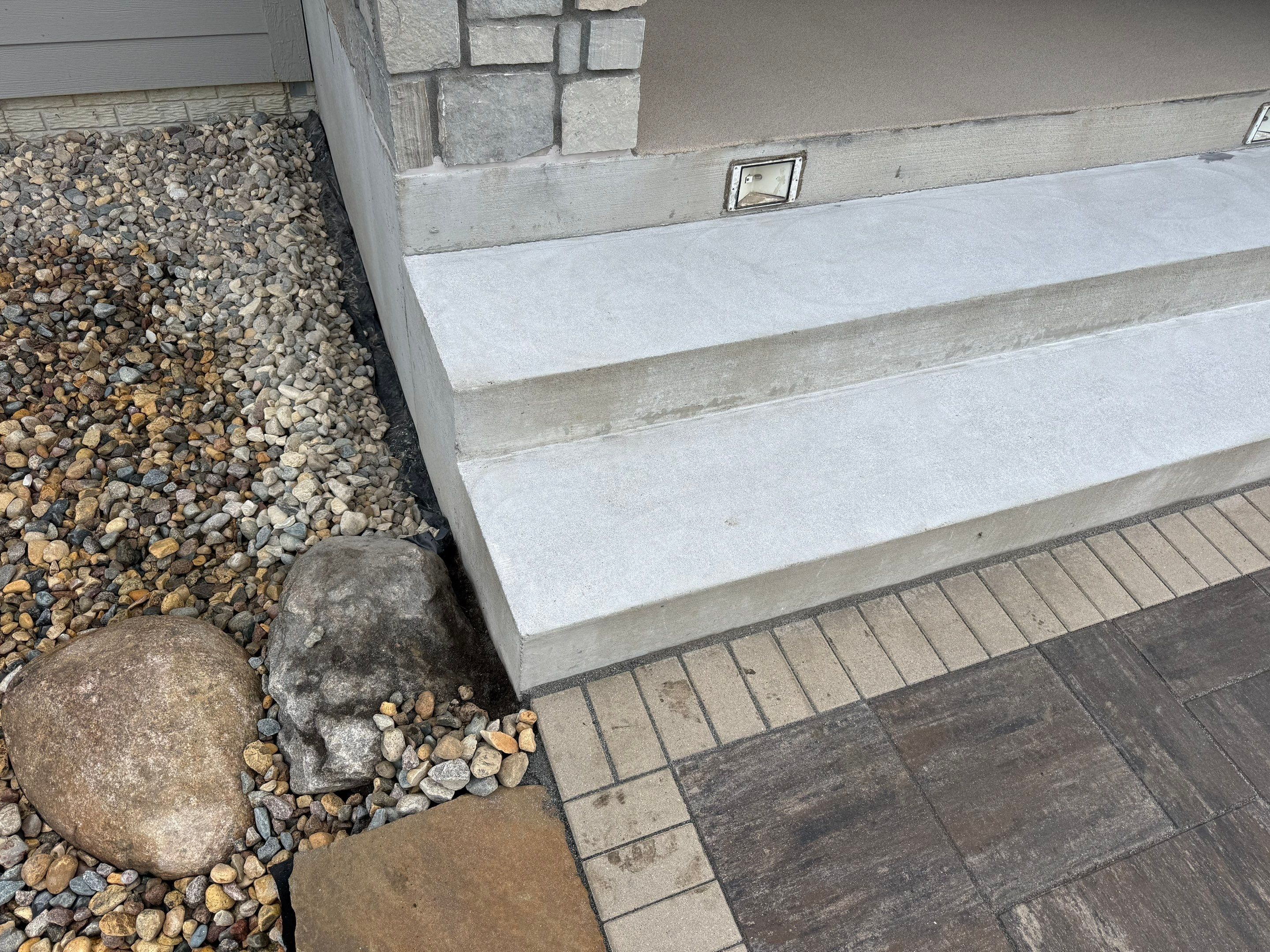 Sioux Falls Patio Concrete Coating and Porch Step Repair by Select Painting, Coatings & Garage Cabinets