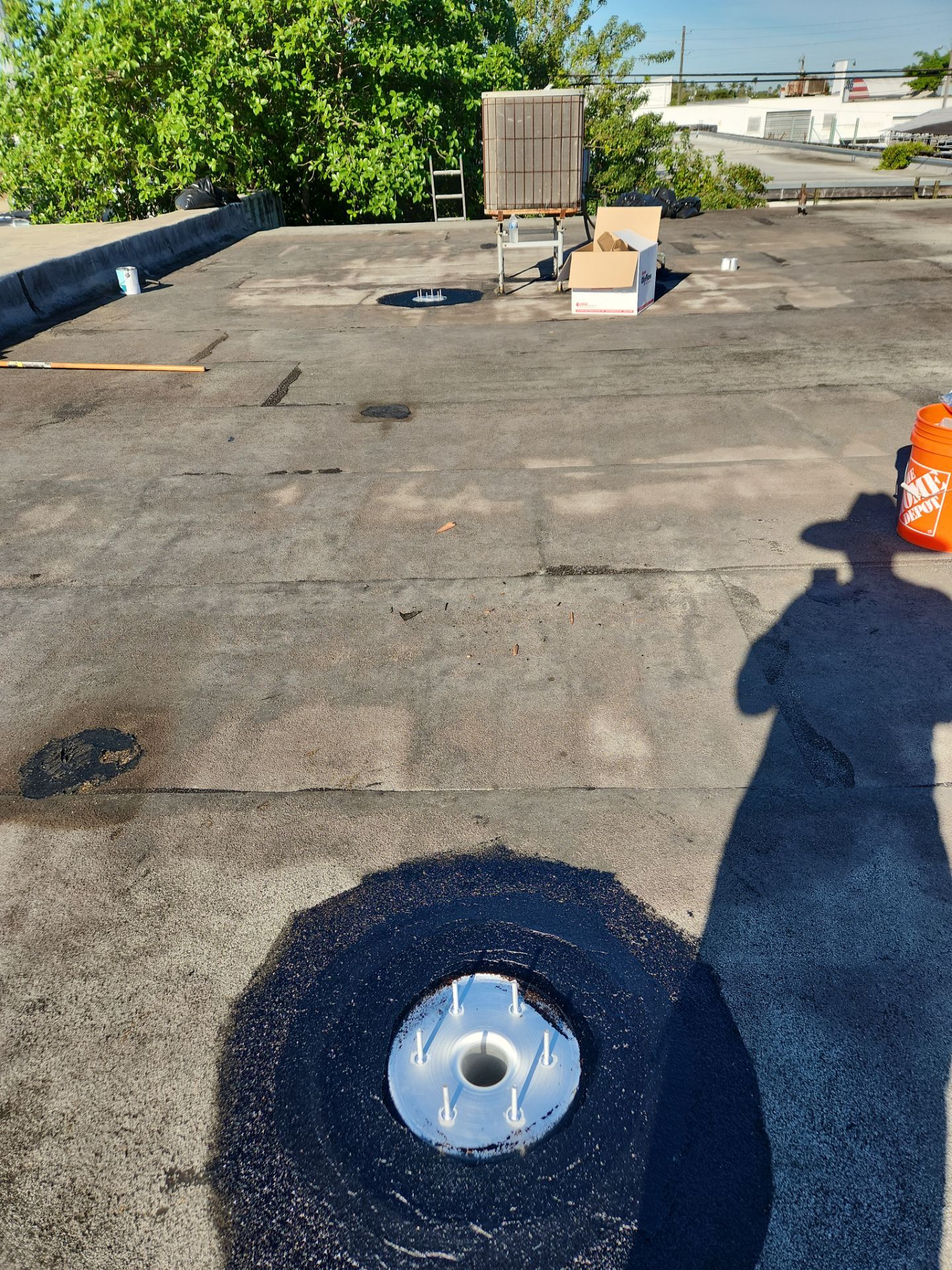 Flat Roof Repair on Commercial building in Fort Lauderdale by Aastro Roofing