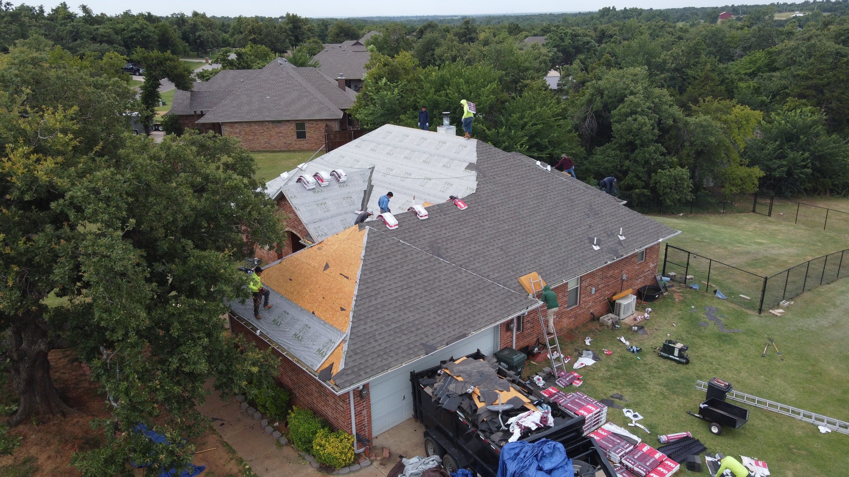 Residential Roofing Installation using GAF Natural Shadow  by A & H Roofing and Contracting