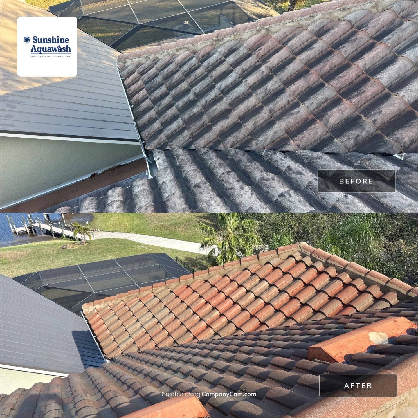 Roof Cleaning & Pool Deck Cleaning! Winding River, Bradenton, FL by Sunshine AquaWash