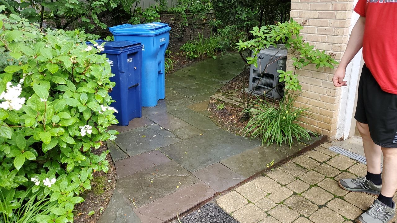 Bluestone patio cleaning by Northern Power Washing LLC.