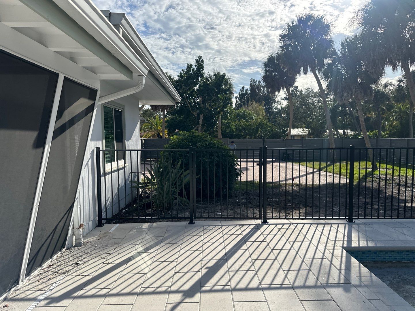 Aluminum Fence Installation using Black 3 Rail Aluminum Fence by Asap fence and gates, LLC