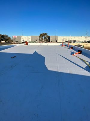 Bank of America Commerial Roof Installation using GAF TPO in Austin, TX