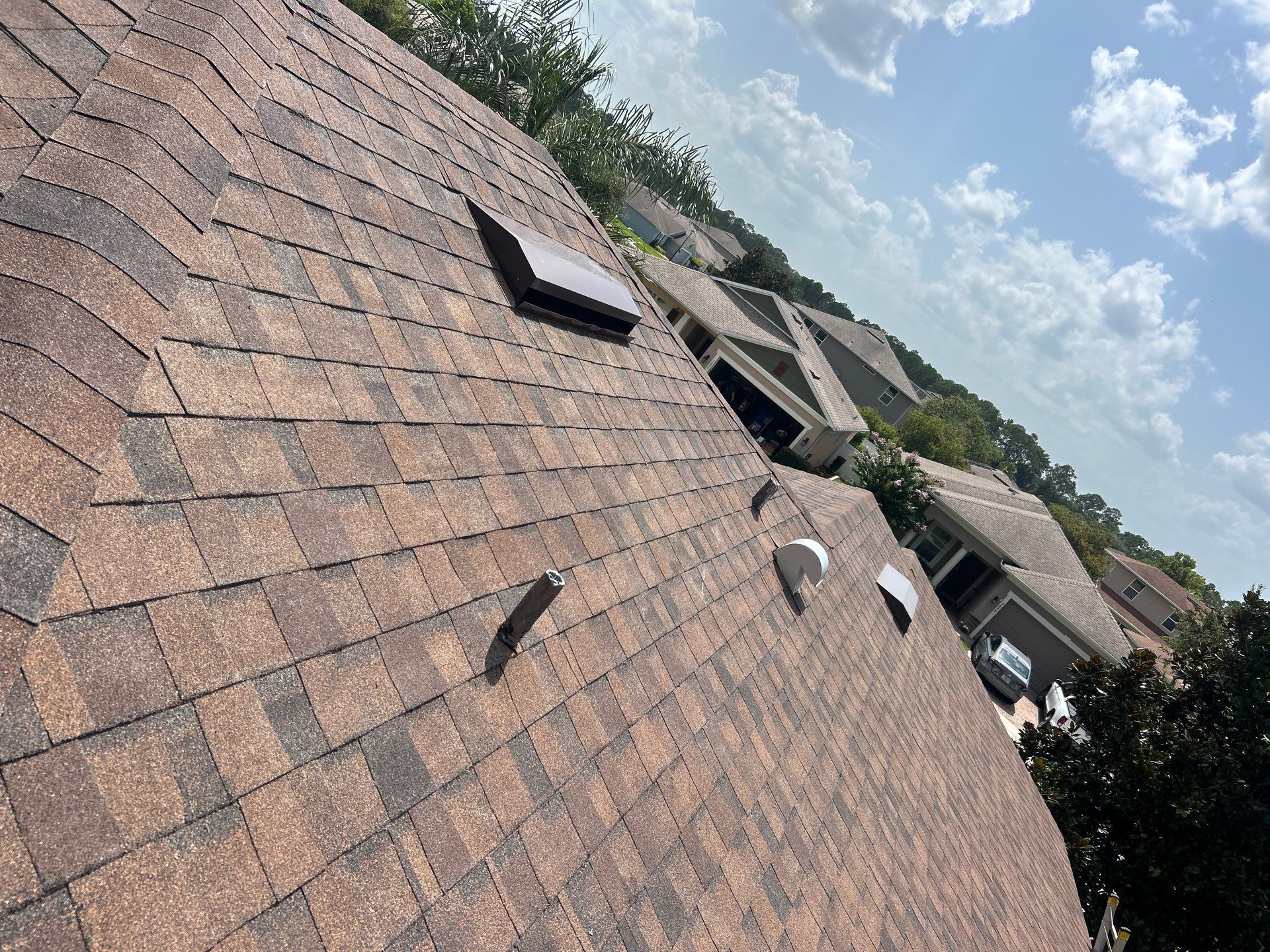 Complete Residential Roof Replacement in Port Orange Featuring Burnt Hickory Shingles by Pinnacle Roofing Group