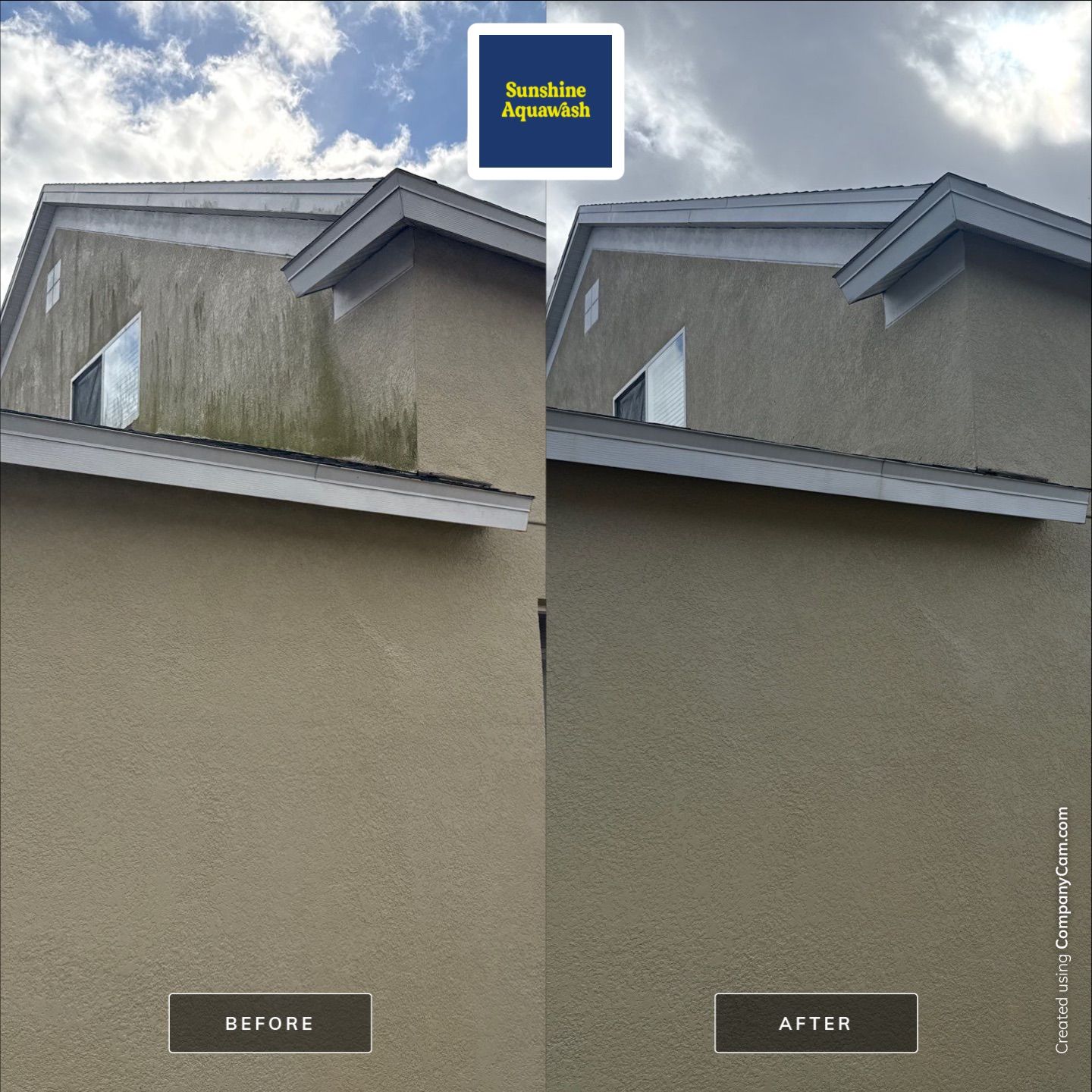 House Wash Removing Heavy Algae Buildup | River Plantation, Parrish FL by Sunshine AquaWash