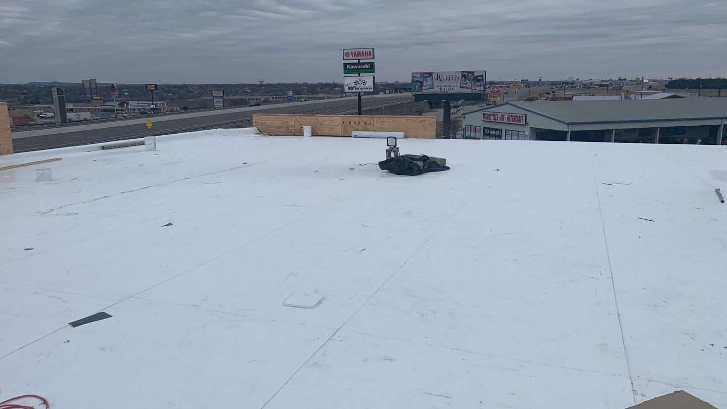 Bio-Life Commercial Roof Replacement using IB Systems PVC by Roof Experts