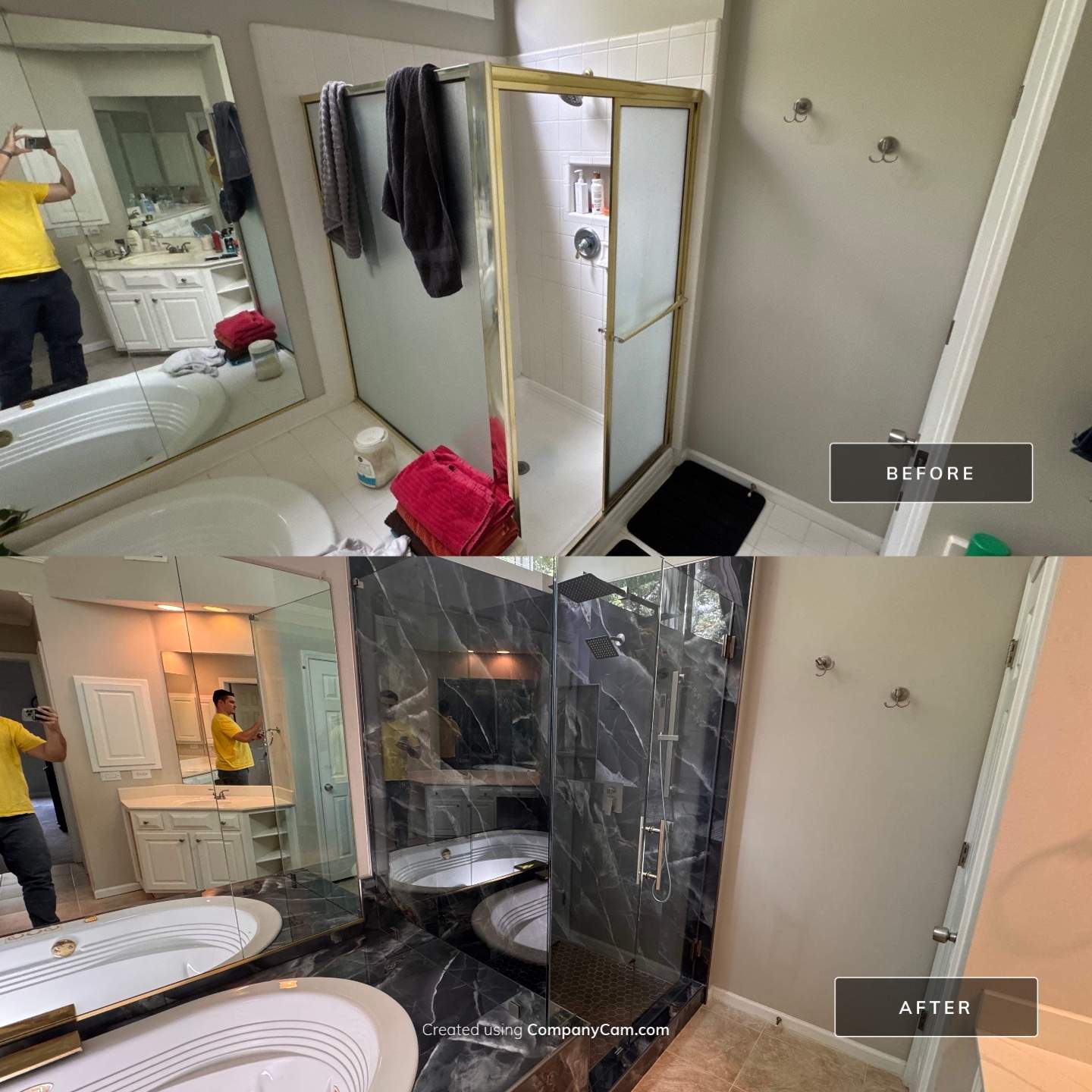 Master bathroom renovation by Prudencio