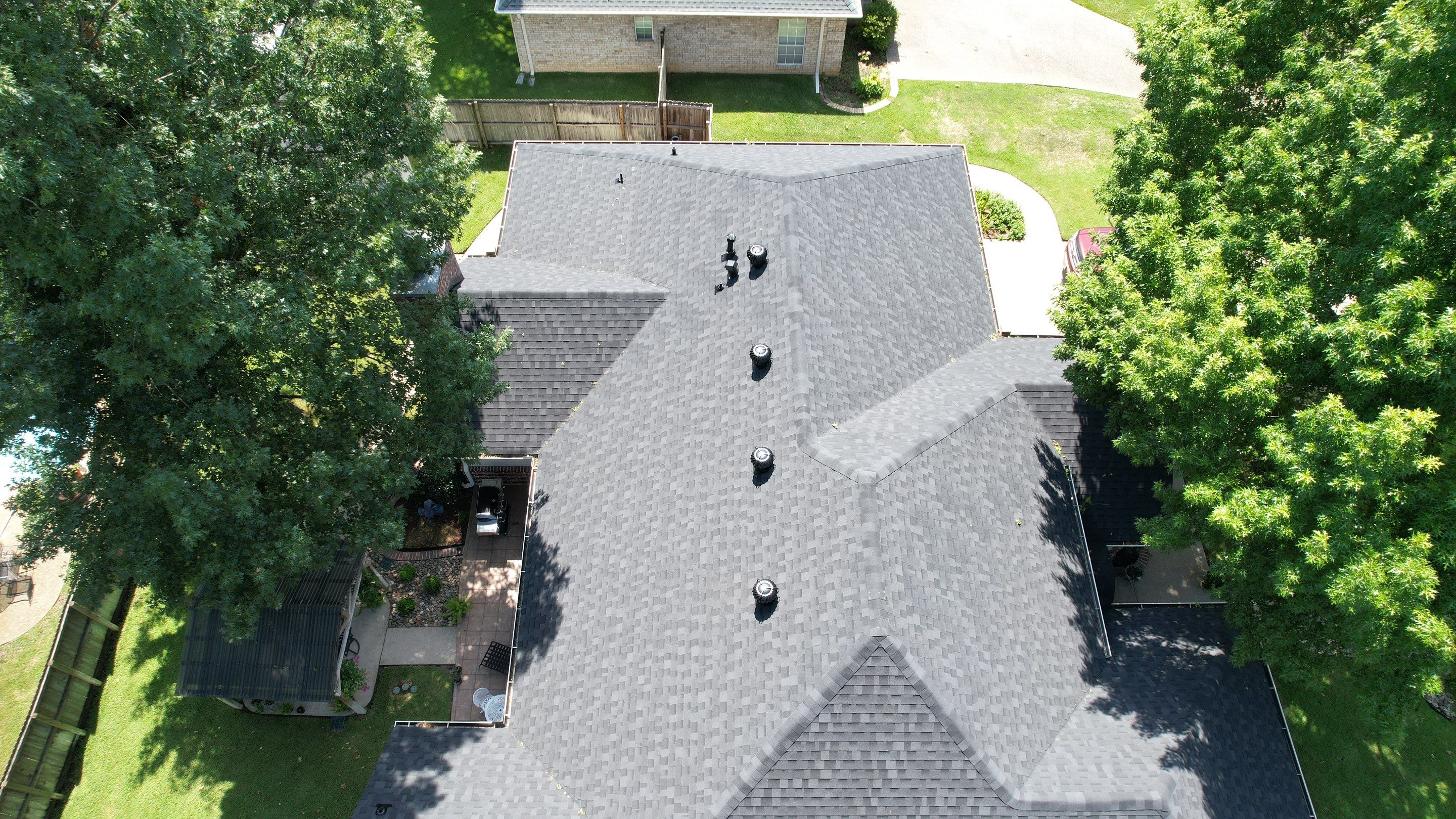 Residential Asphalt Shingle Roof Installation Following Tyler Hail Storm by Sky High Roofing