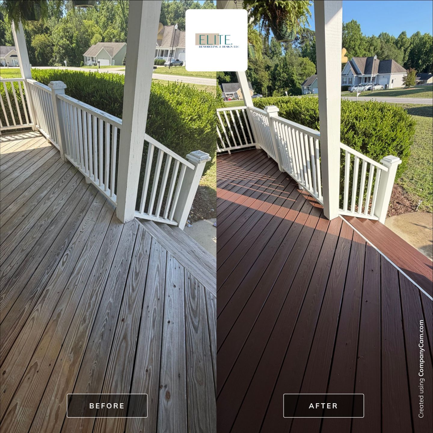 Front Porch Restoration in Angier NC | Before and After Porch Makeover by Elite Remodeling and Design LLC