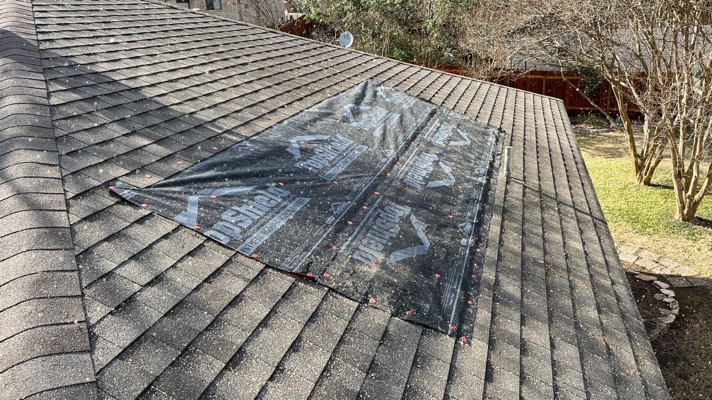 Winter storm 2023 with tree damage by Oakwood Roofing and Construction, LLC