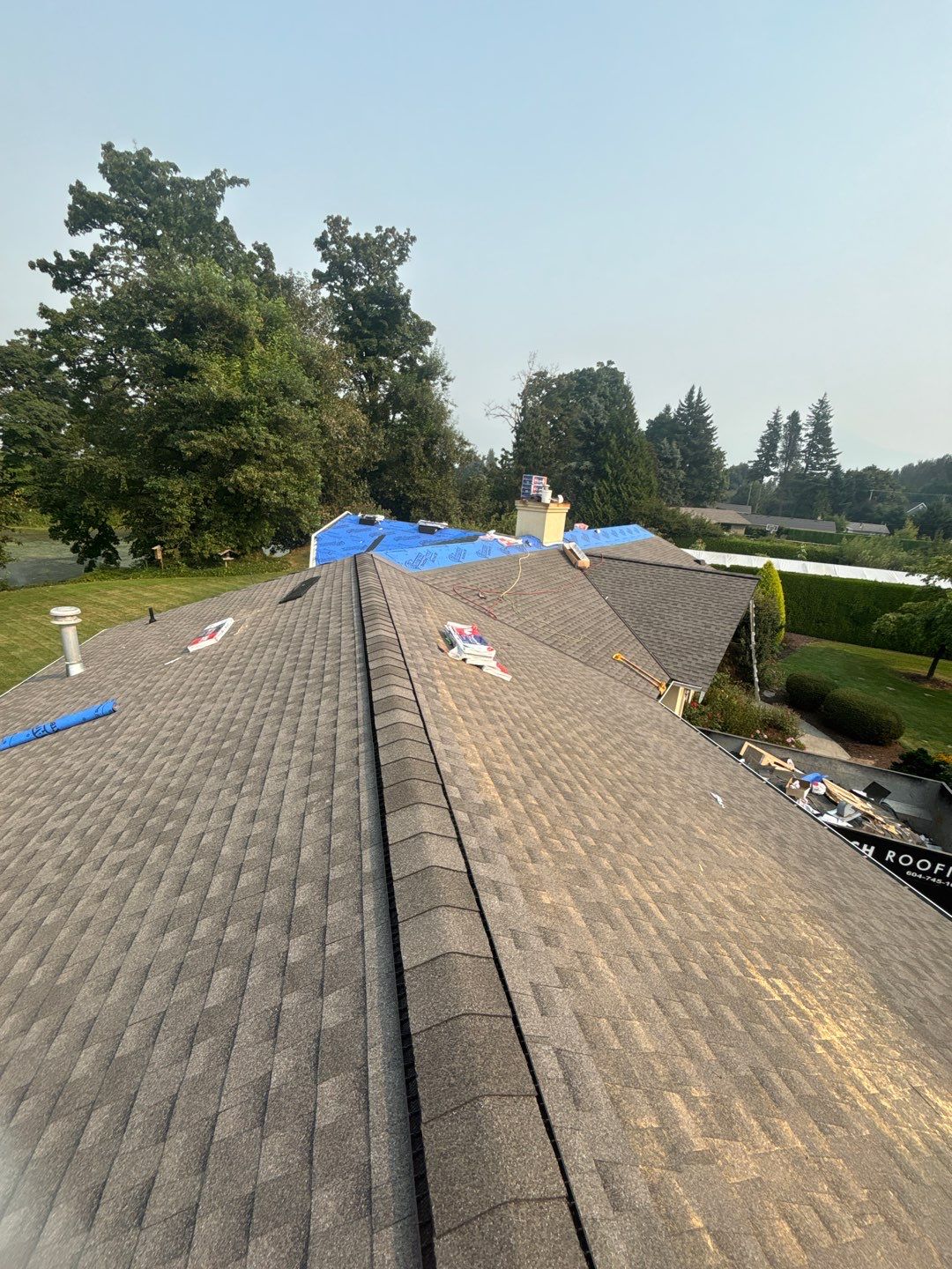 Residential Re-Roof using GAF Timberline HDZ Driftwood by Top Notch Roofing Inc