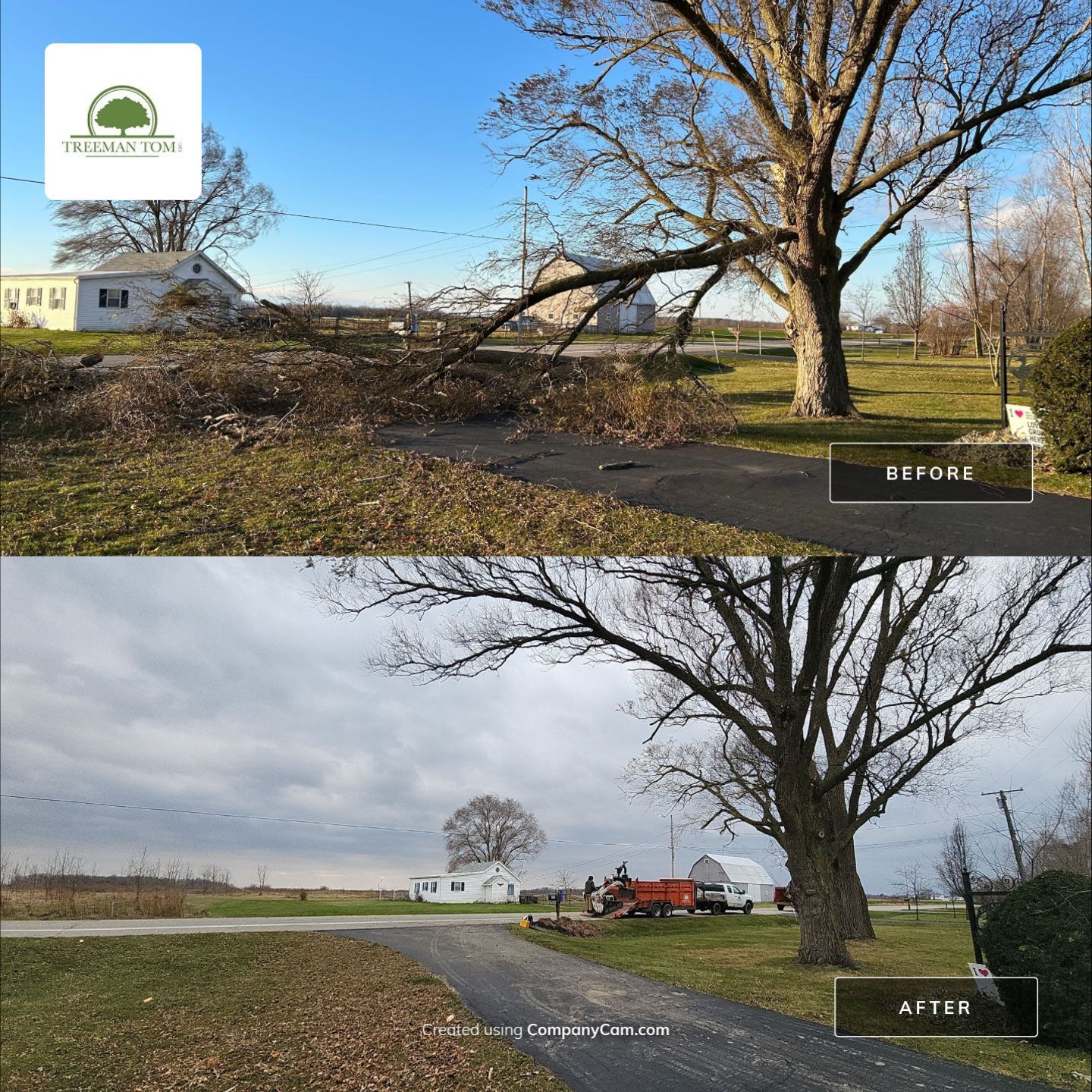 Emergency Job: Clear driveway by Treeman Tom LLC