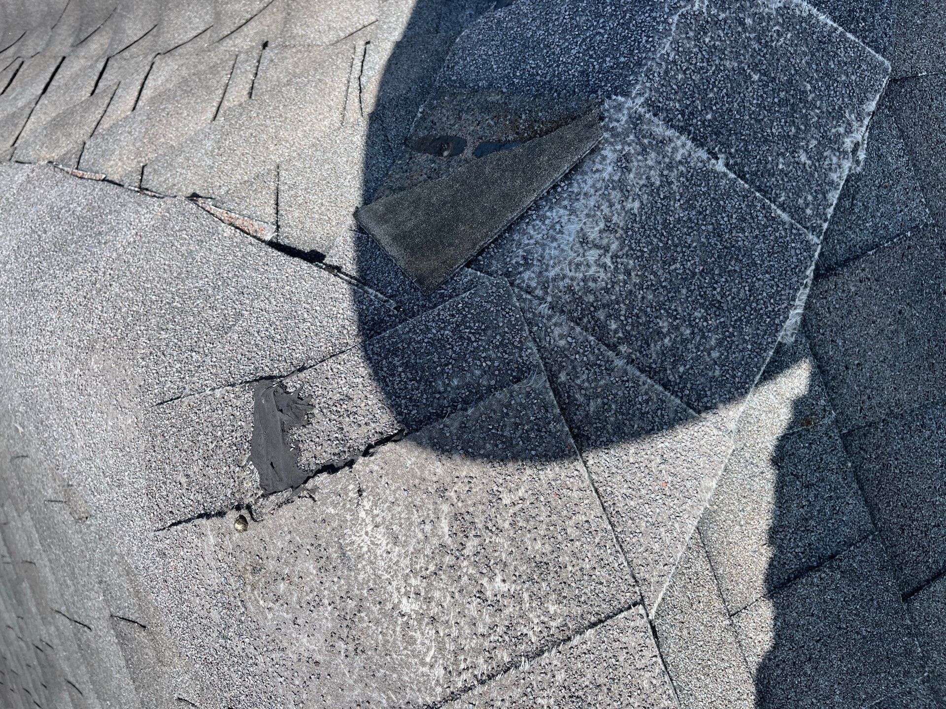 Hail Damage using Owen's Corning Duration (Lifetime) Shingles by Roof Repair Company