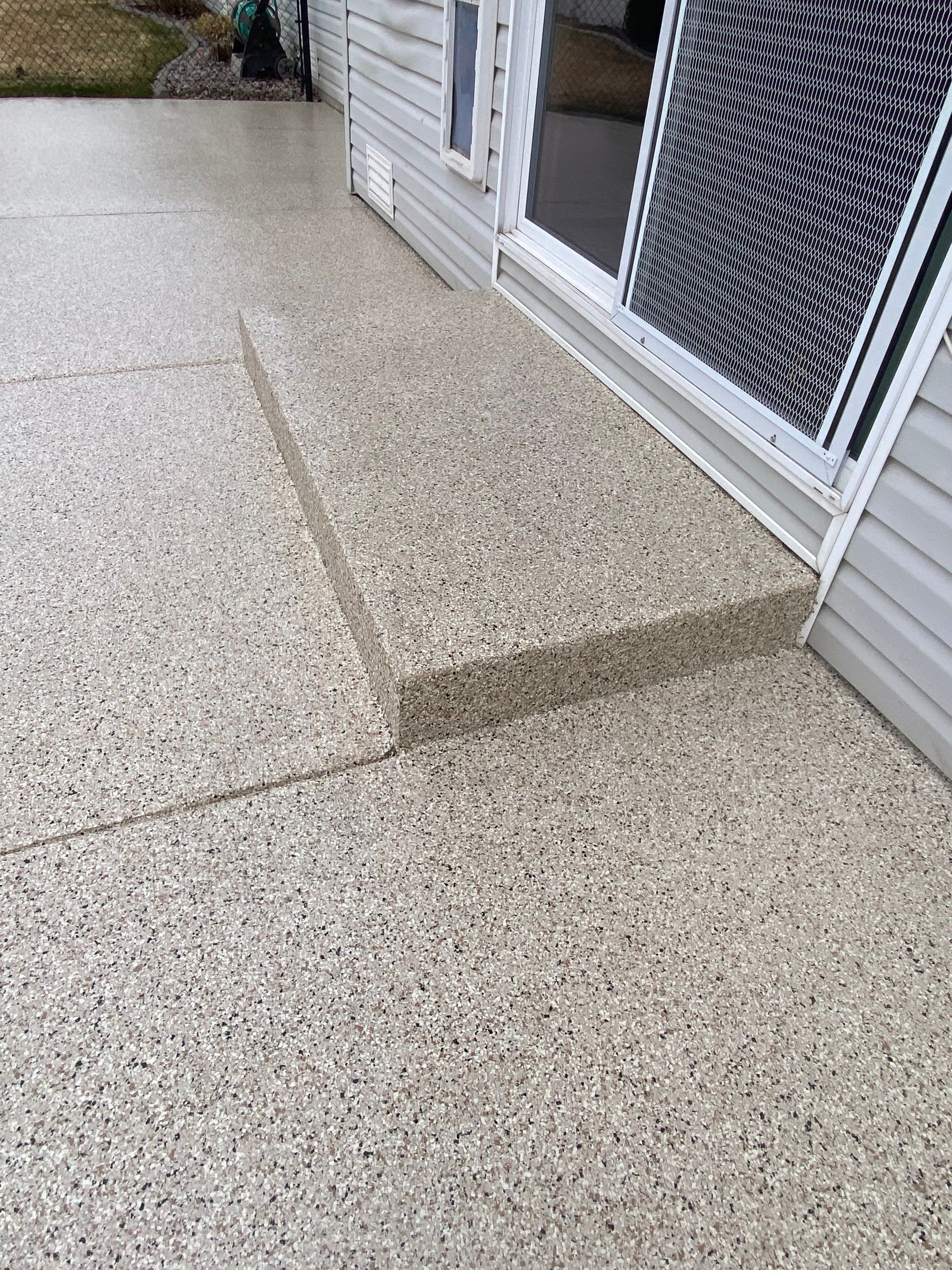 Patio and Walkway using Driftwood and the Penntek Evolution Flooring System by Croc Coatings, LLC
