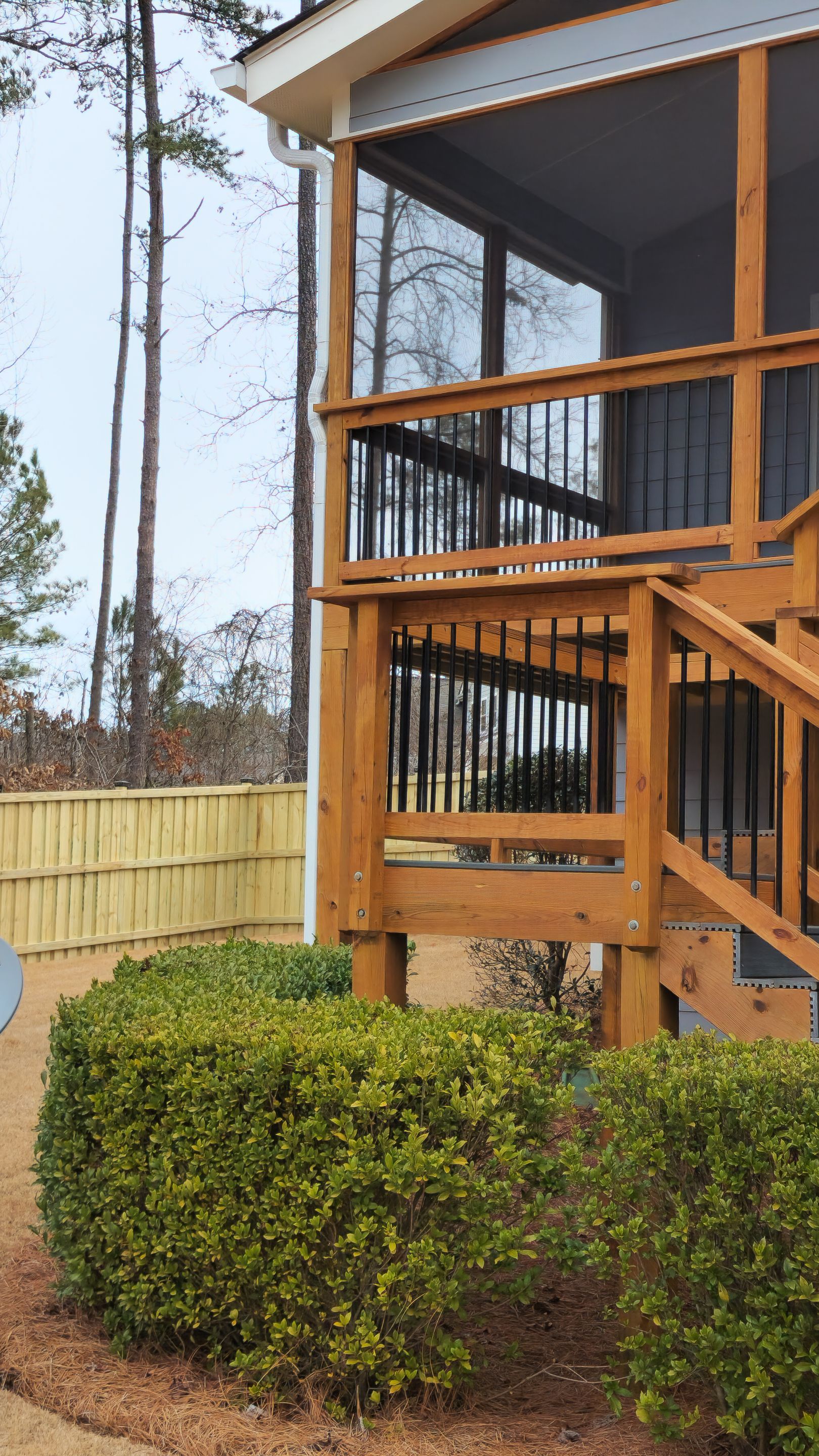 Fence Installation of Board on Board Capped Privacy by Titans of Timber Fence & Stain