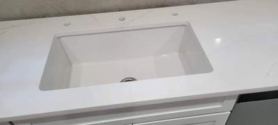 White Quartz Kitchen and Bathroom Countertop Installation in San Marcos by Mena stone surfaces