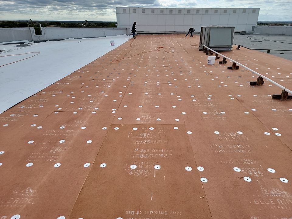 Commercial Roofing Installation using Thermoplastic Polyolefin - GAF  by JM Flores Roofing & Construction, Inc