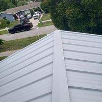 24ga 1.5" Mechanical Seam Regal White  by Total Roofing System The Metal Roof Experts
