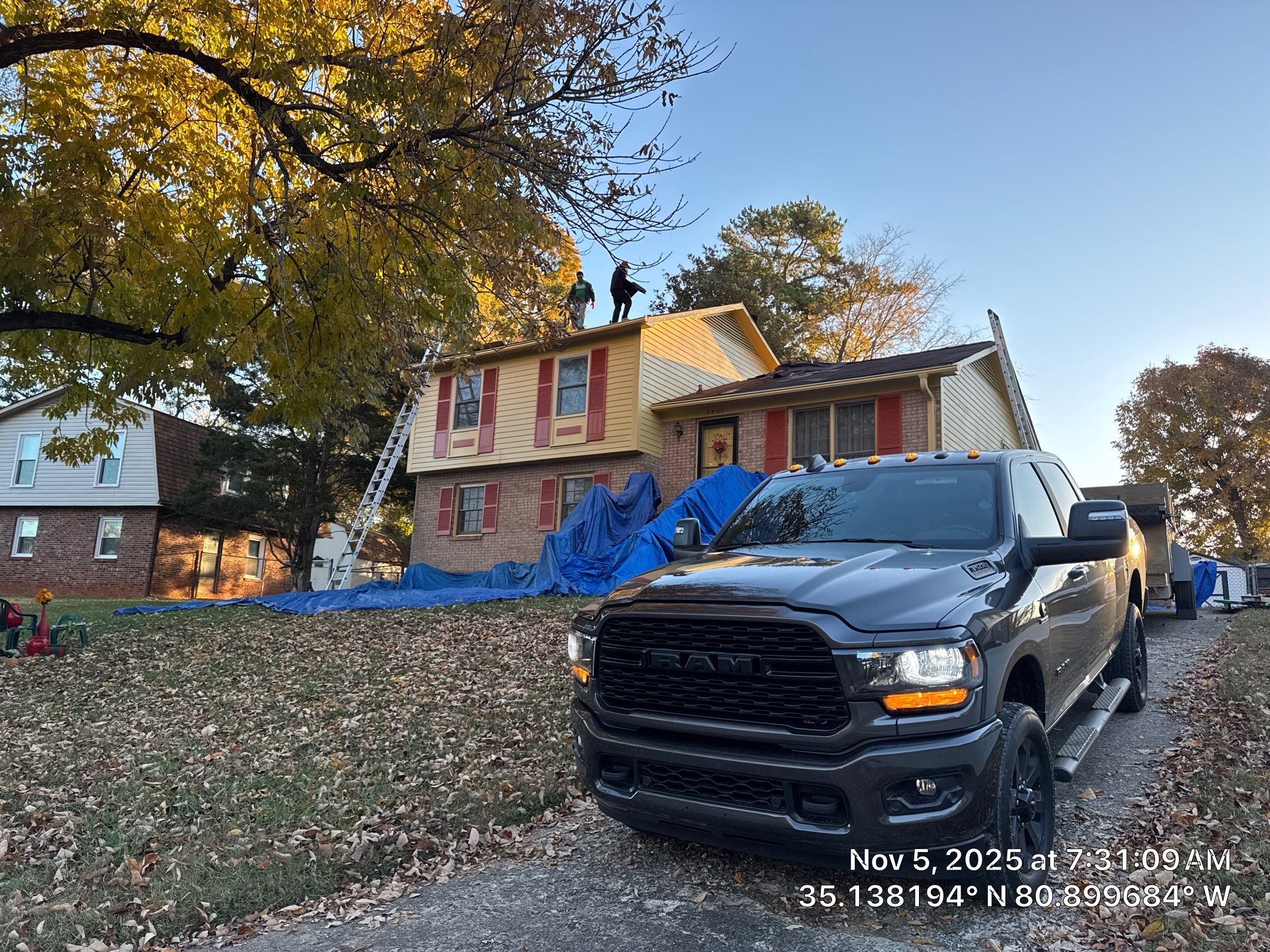 Roof replacement by wind damage by Just Brilliant Restoration JBR