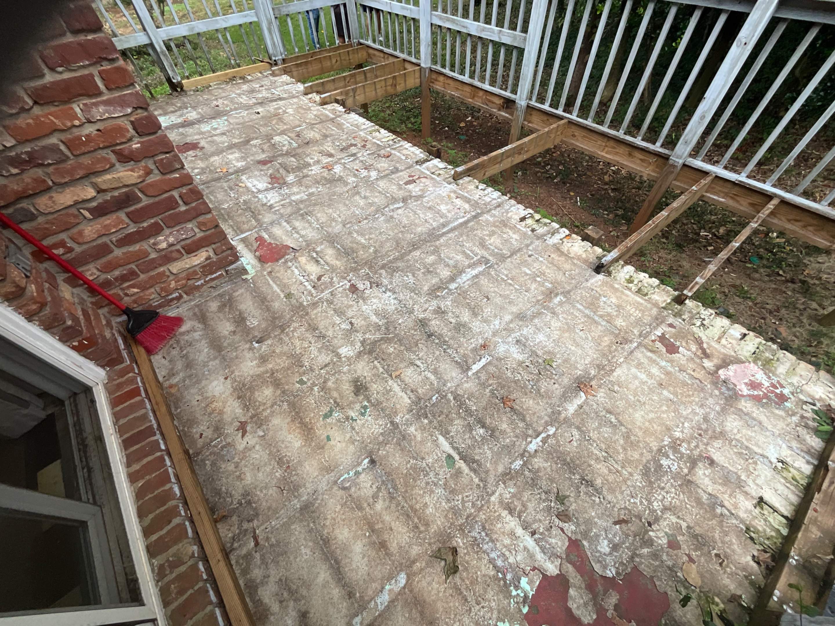 Pressure-Treated Wood Deck Replacement and Railing Installation in Marietta by Swift Home Renovations 