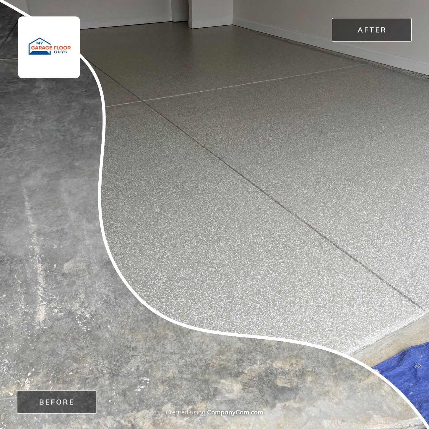 Garage Floor Coating using Custom Color by My Garage Floor Guys