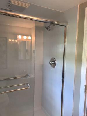 Corner to Full Wall Shower