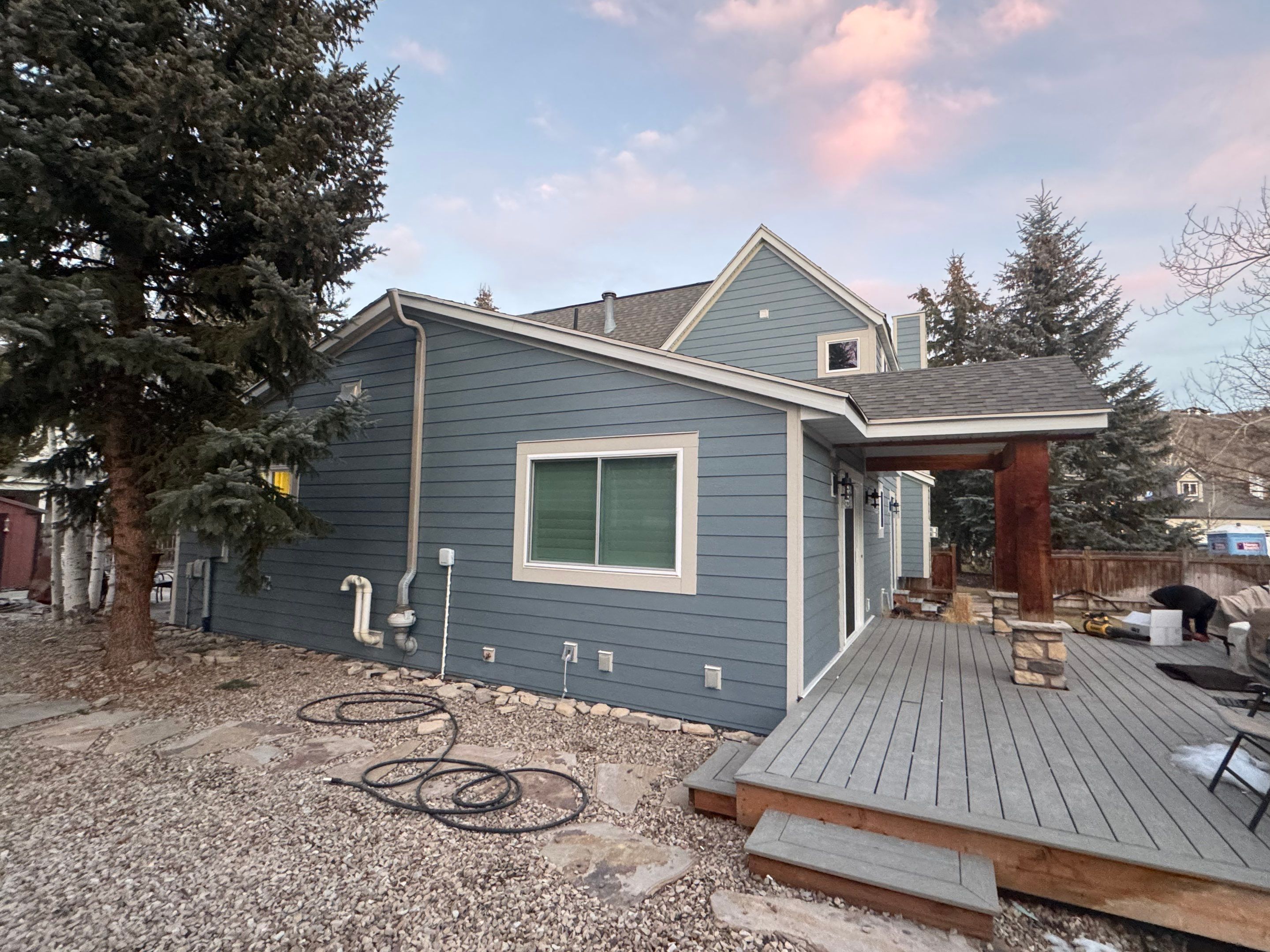 Park City | Vinyl to Hardie Conversion | Mountain Sage & Cobblestone by Ideal Siding Utah